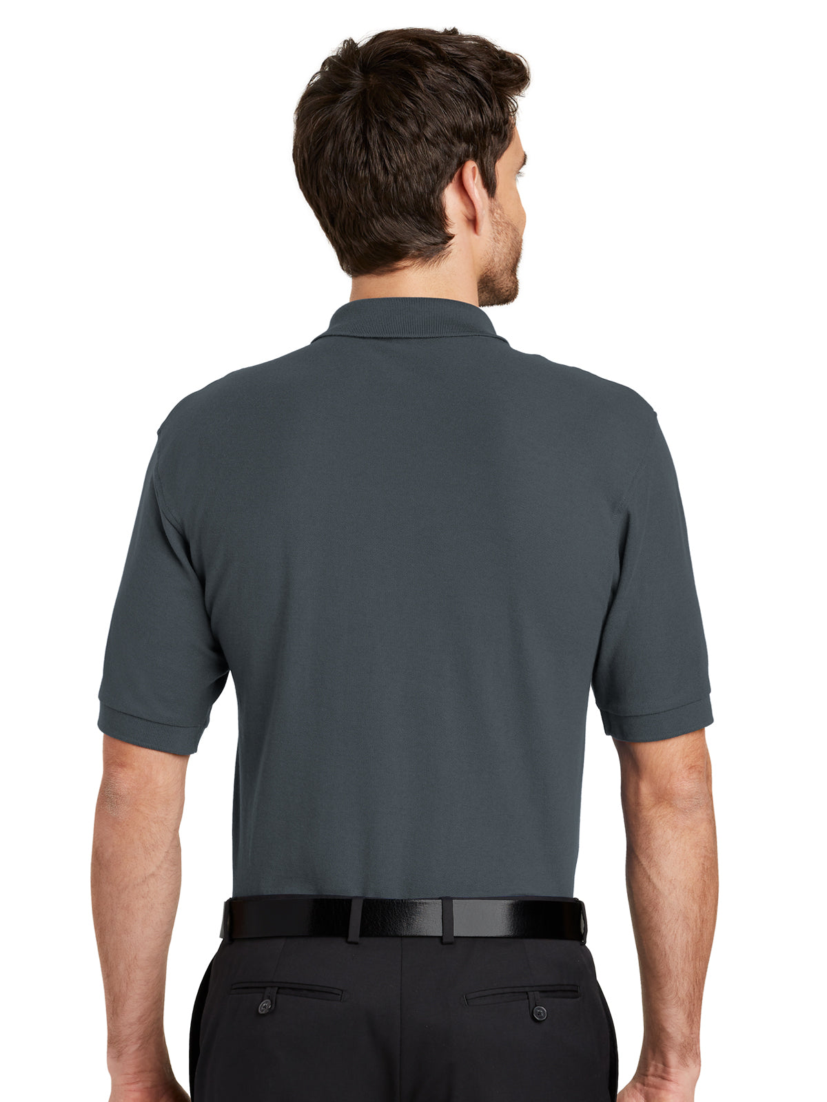 Men's Tall Silk Touch Polo Shirt - TLK500 - Steel Grey