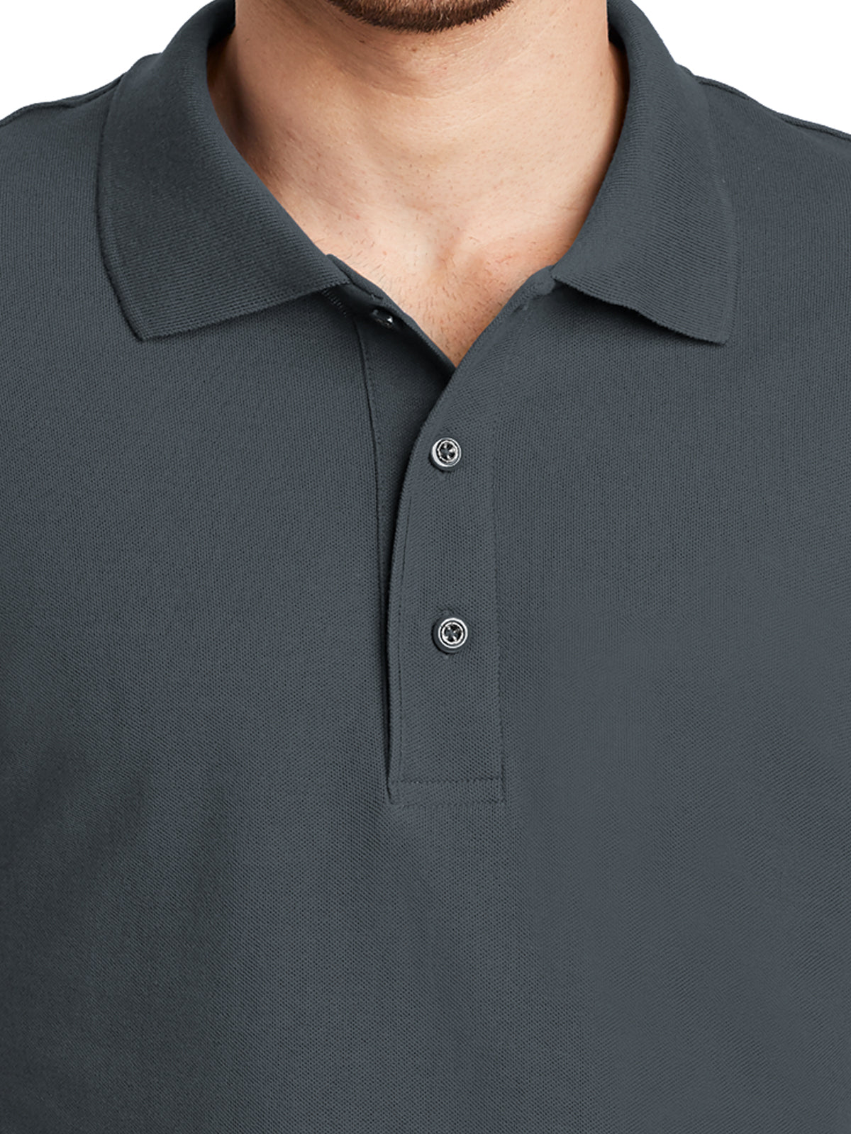 Men's Tall Silk Touch Polo Shirt - TLK500 - Steel Grey