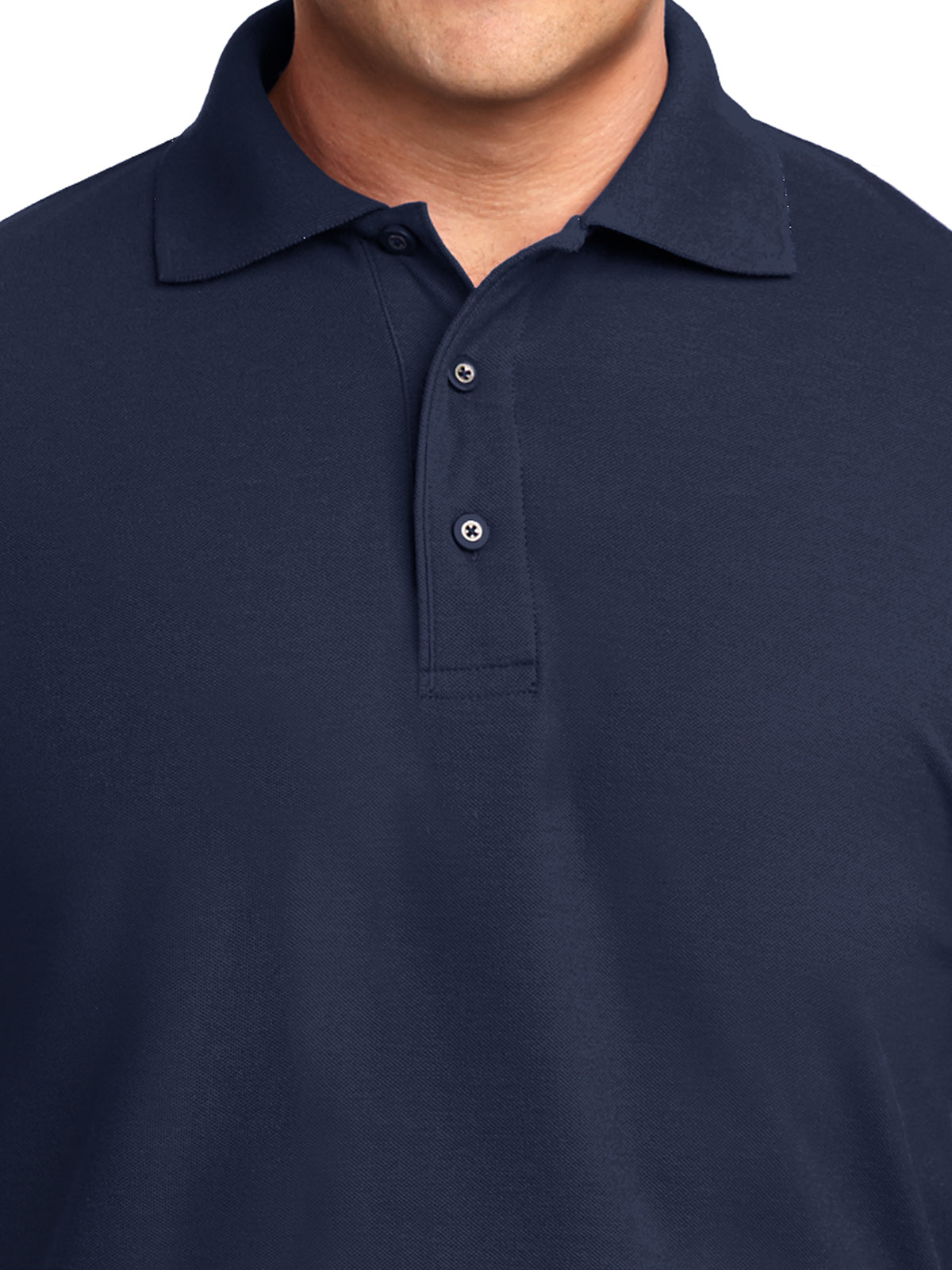Men's Tall Silk Touch Long Sleeve Polo Shirt - TLK500LS - Navy