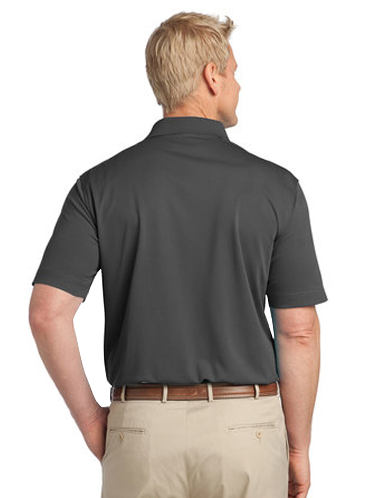 Men's Tall Tech Pique Polo - TLK527 - Grey Smoke