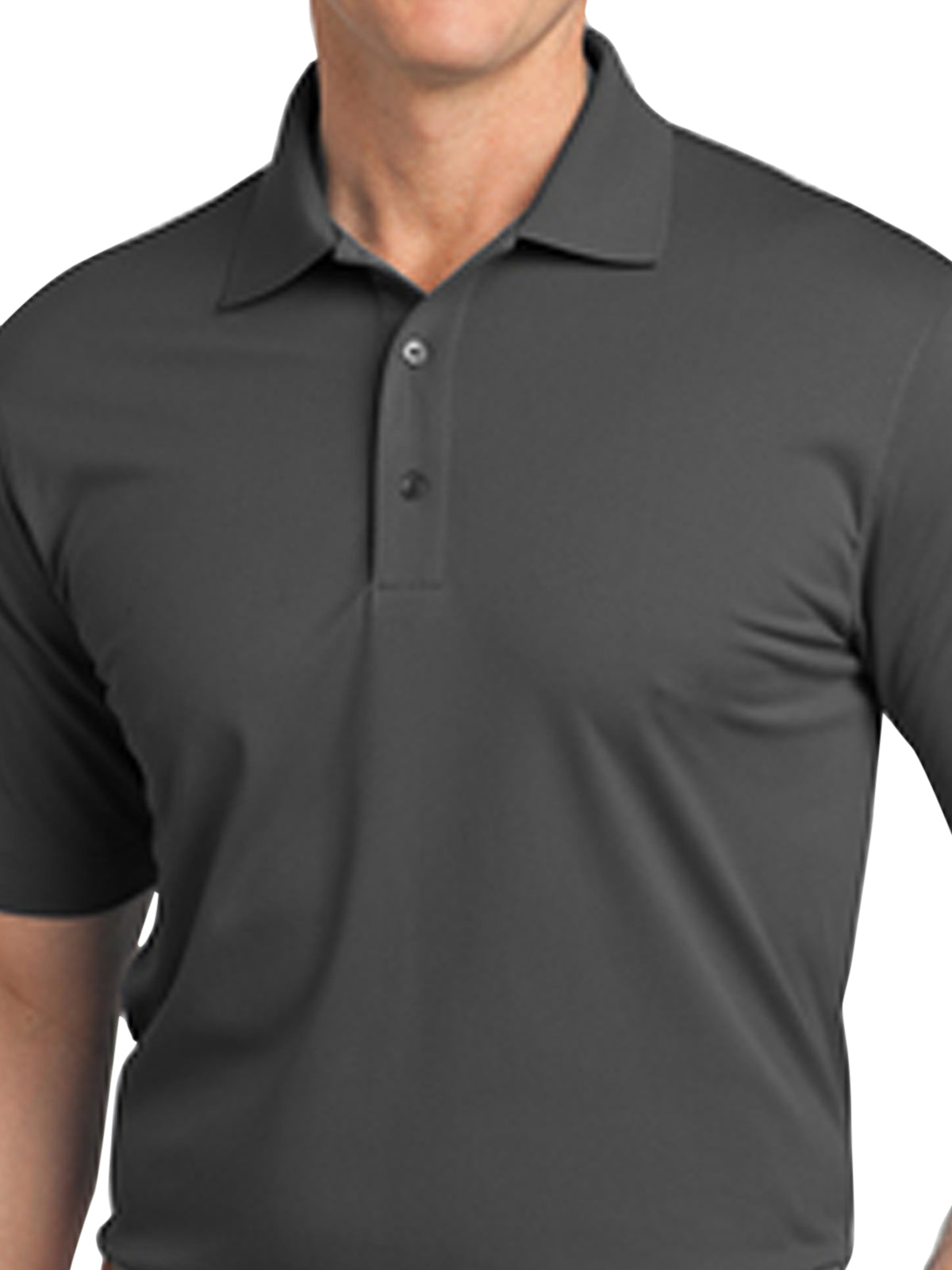 Men's Tall Tech Pique Polo - TLK527 - Grey Smoke