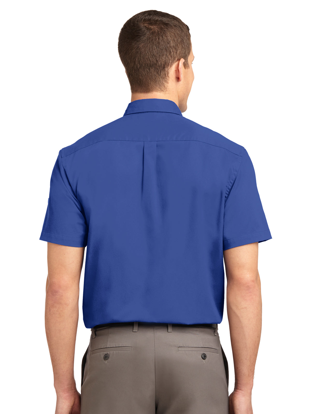Men's Tall Short Sleeve Easy Care Shirt - TLS508 - Royal/Classic Navy