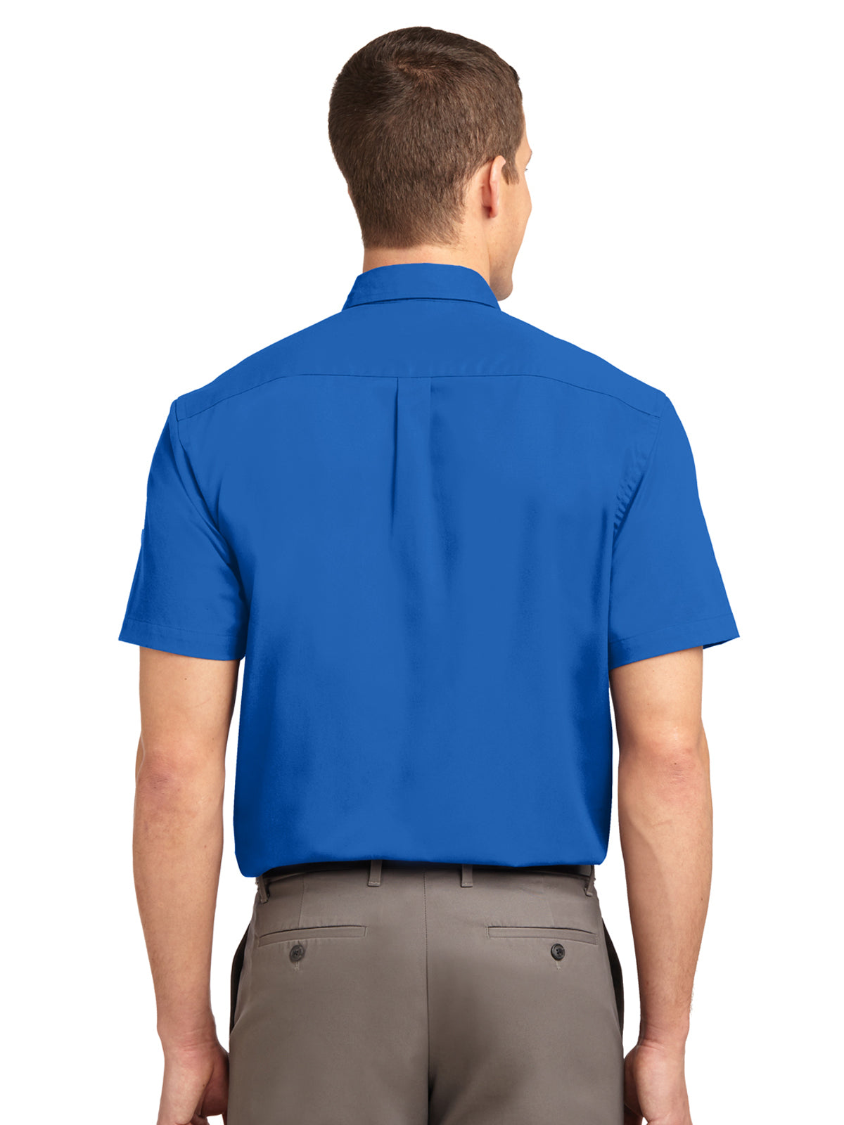 Men's Tall Short Sleeve Easy Care Shirt - TLS508 - Strong Blue
