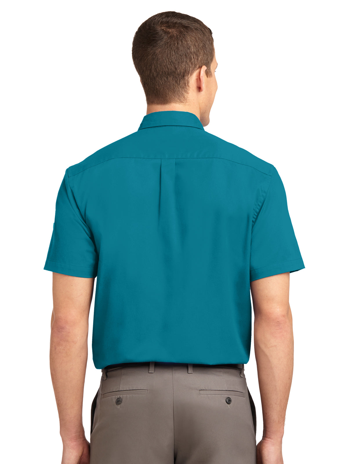 Men's Tall Short Sleeve Easy Care Shirt - TLS508 - Teal Green
