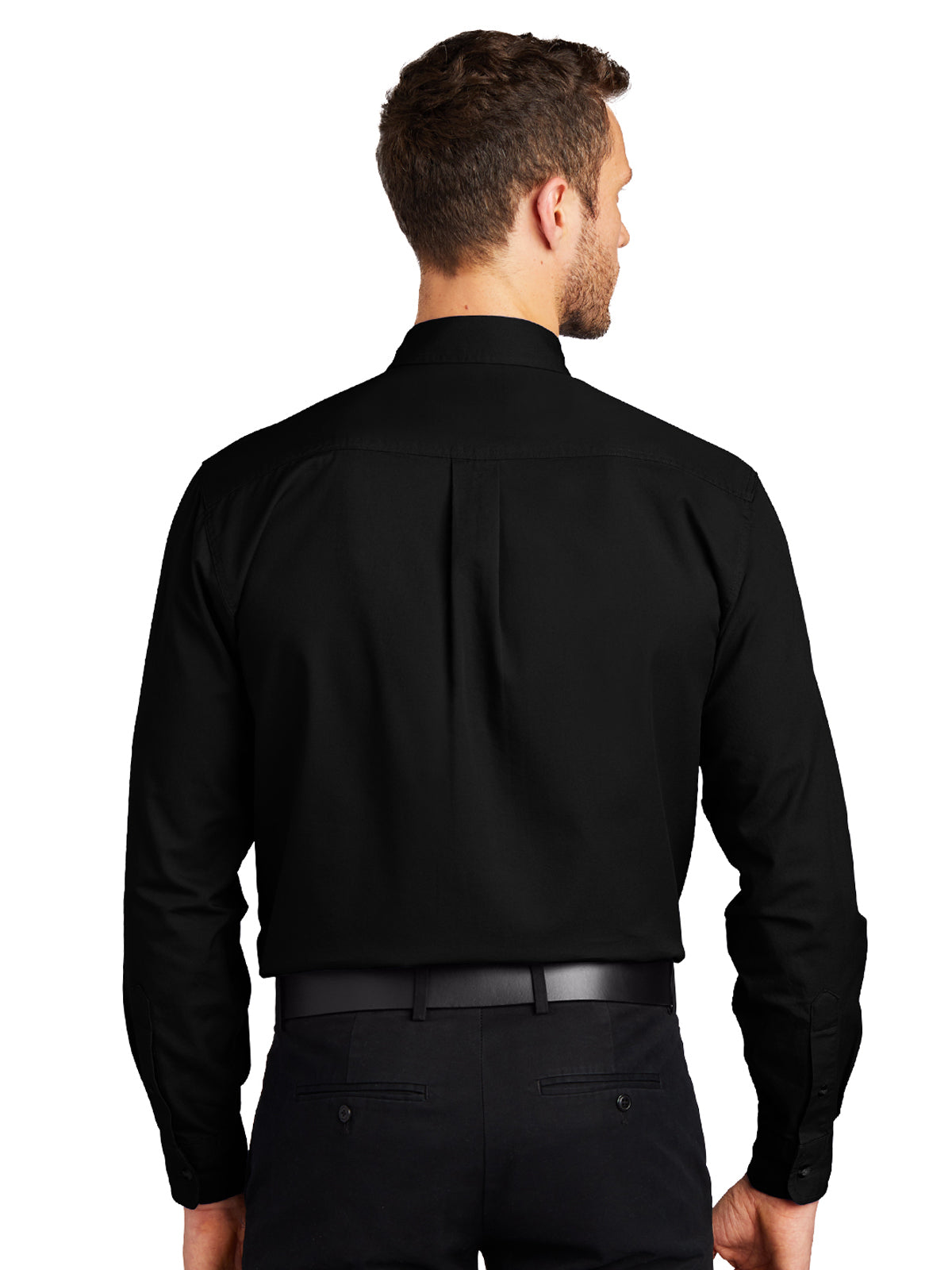 Men's Tall Long Sleeve Twill Shirt - TLS600T - Black