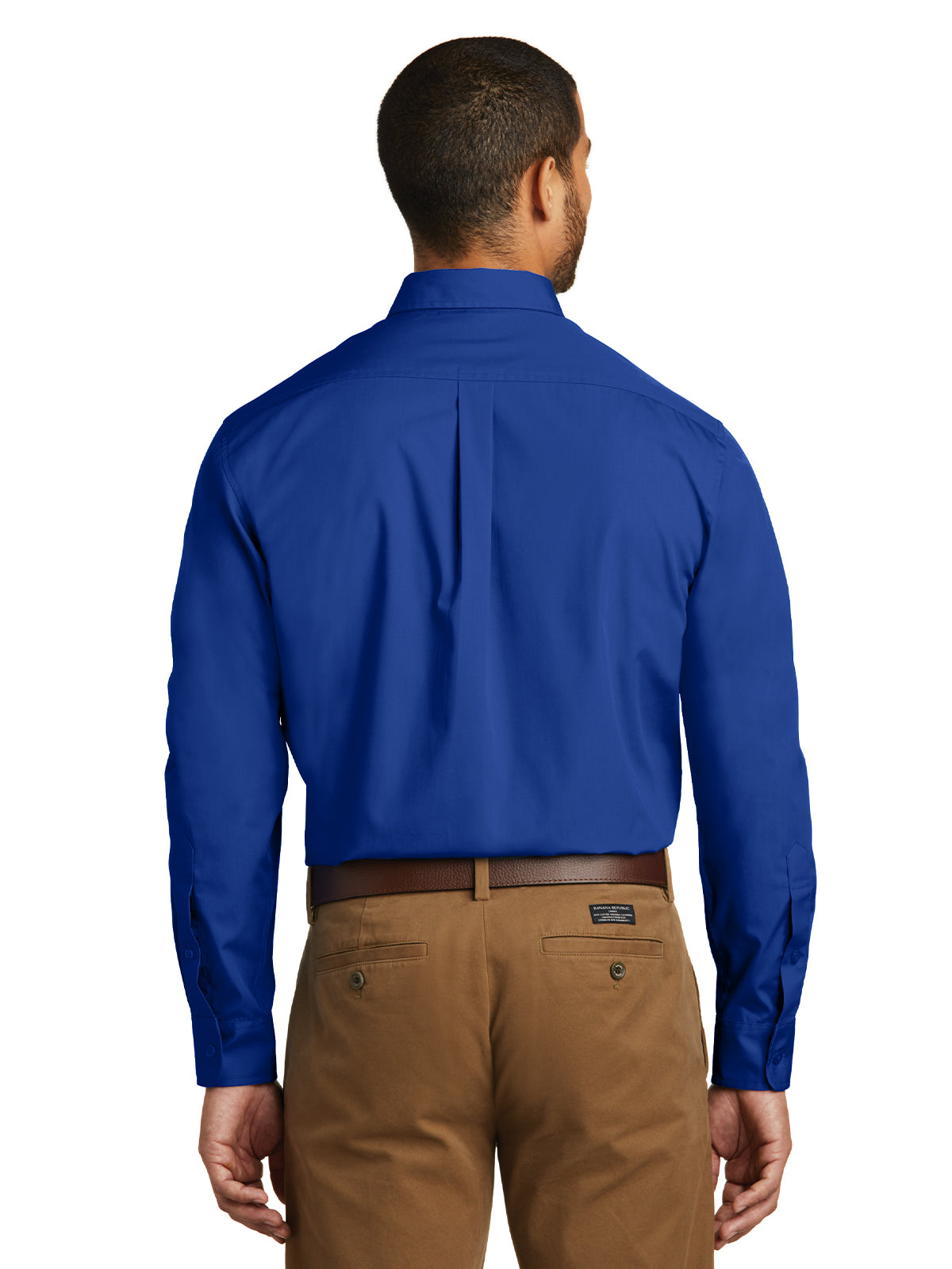 Men's Long Sleeve Poplin Tee - W100 - True Royal