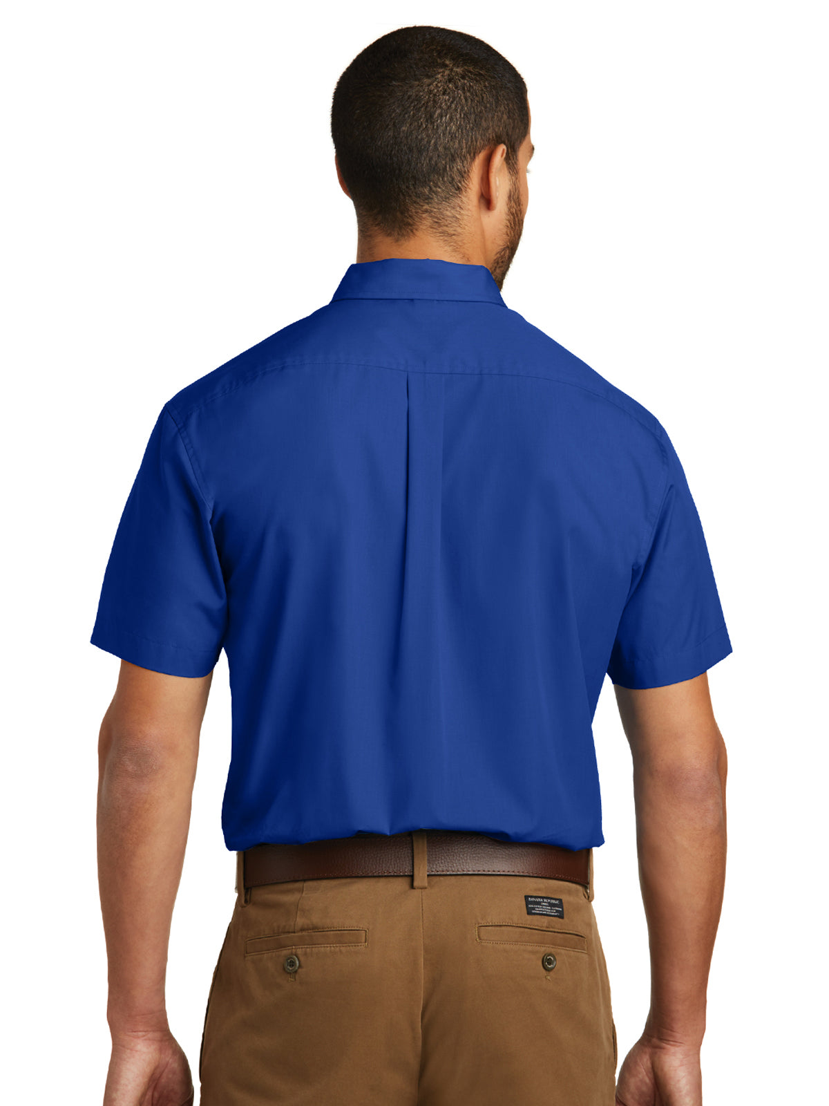 Men's Short Sleeve Poplin Shirt - W101 - True Royal
