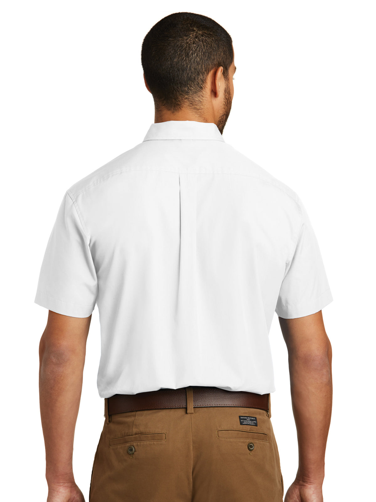 Men's Short Sleeve Poplin Shirt - W101 - White
