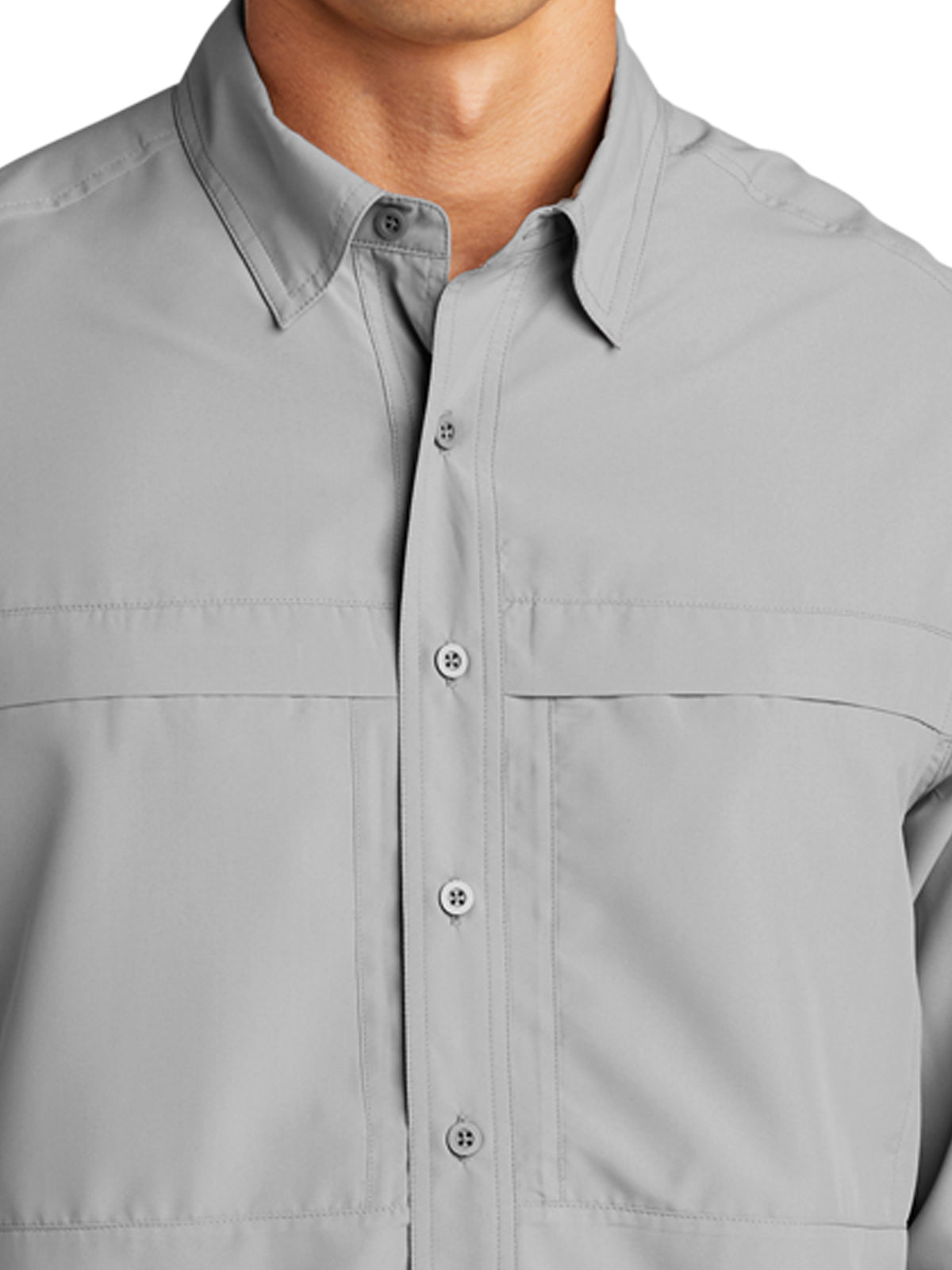 Men's Long Sleeve UV Daybreak Shirt - W960 - Gusty Grey