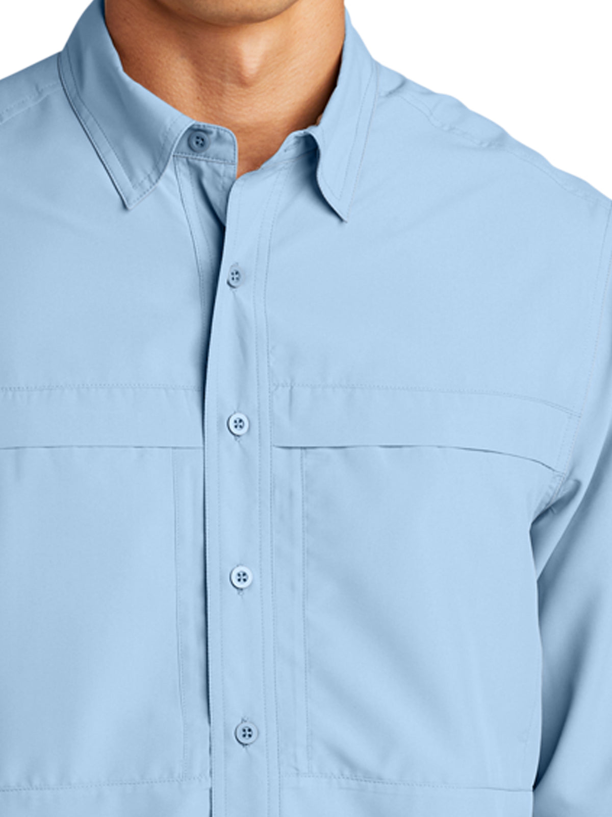 Men's Long Sleeve UV Daybreak Shirt - W960 - Light Blue