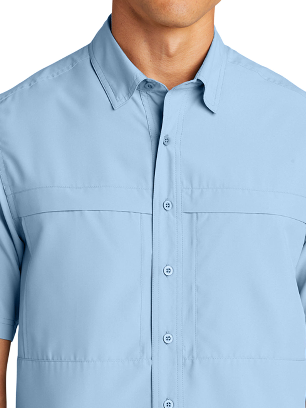 Men's Short Sleeve UV Daybreak Shirt - W961 - Light Blue