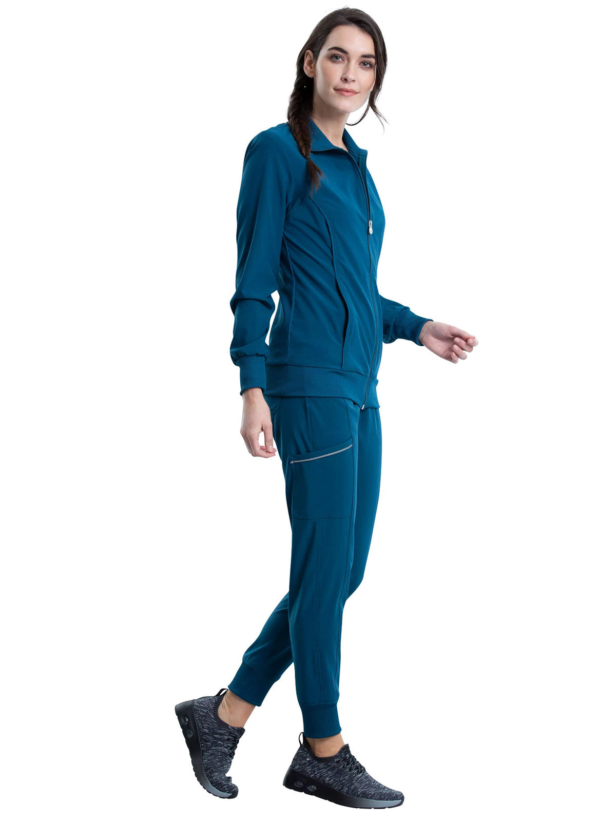 Women's 2-Pocket Contemporary Jacket - 2391A - Caribbean Blue