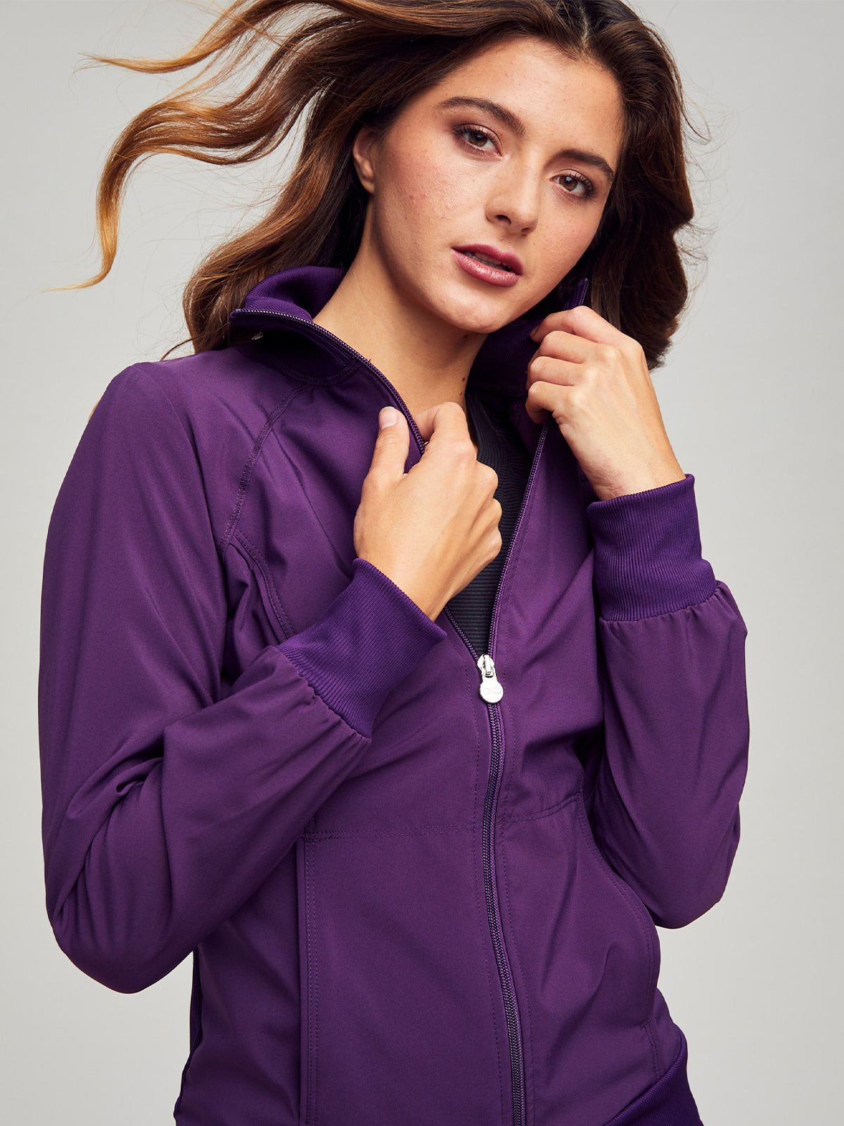 Women's 2-Pocket Contemporary Jacket - 2391A - Eggplant