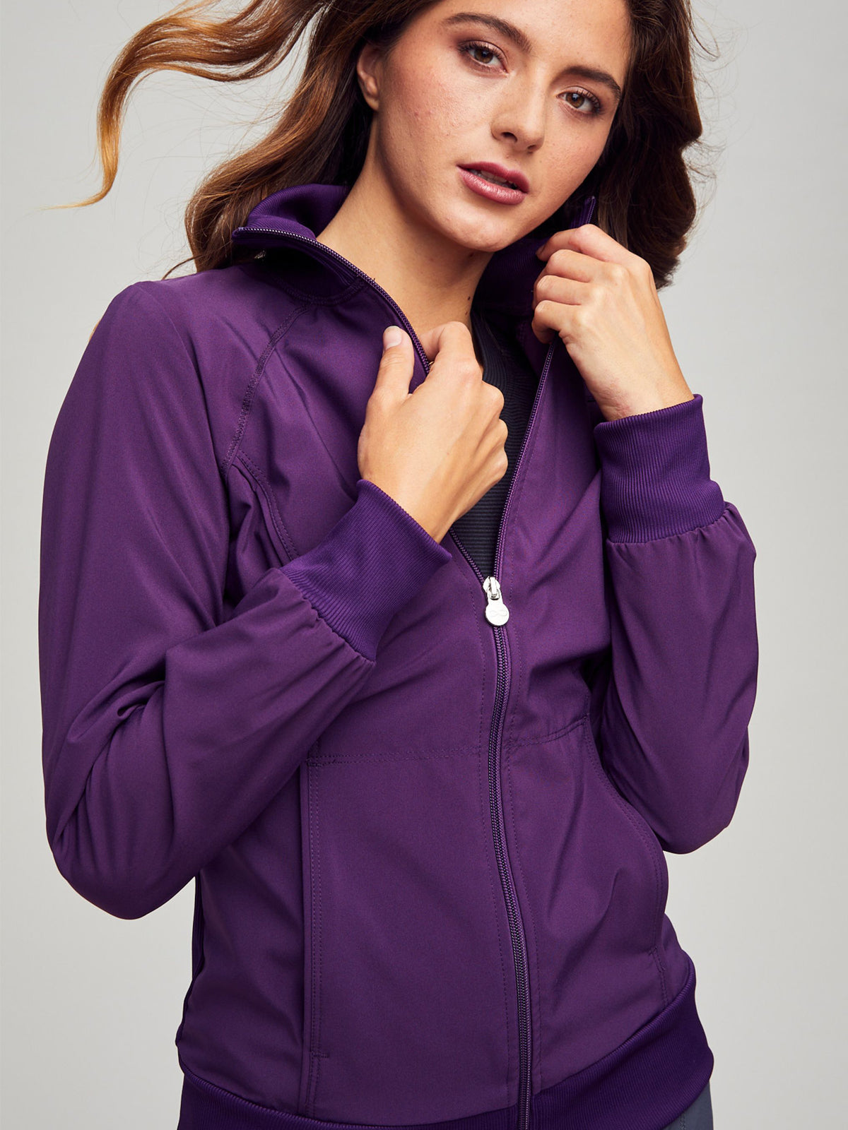 Women's 2-Pocket Contemporary Jacket - 2391A - Eggplant
