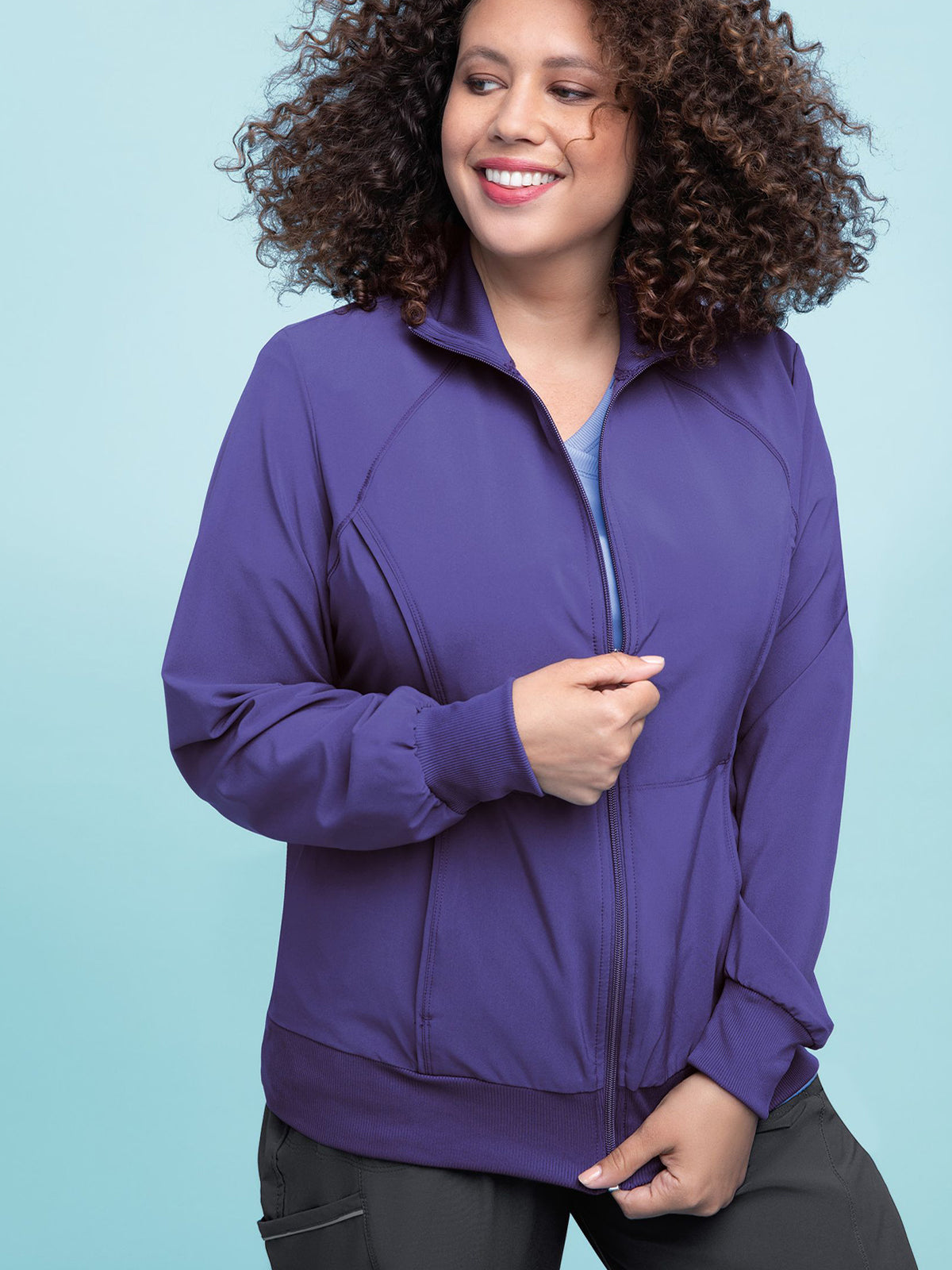 Women's 2-Pocket Contemporary Jacket - 2391A - Grape