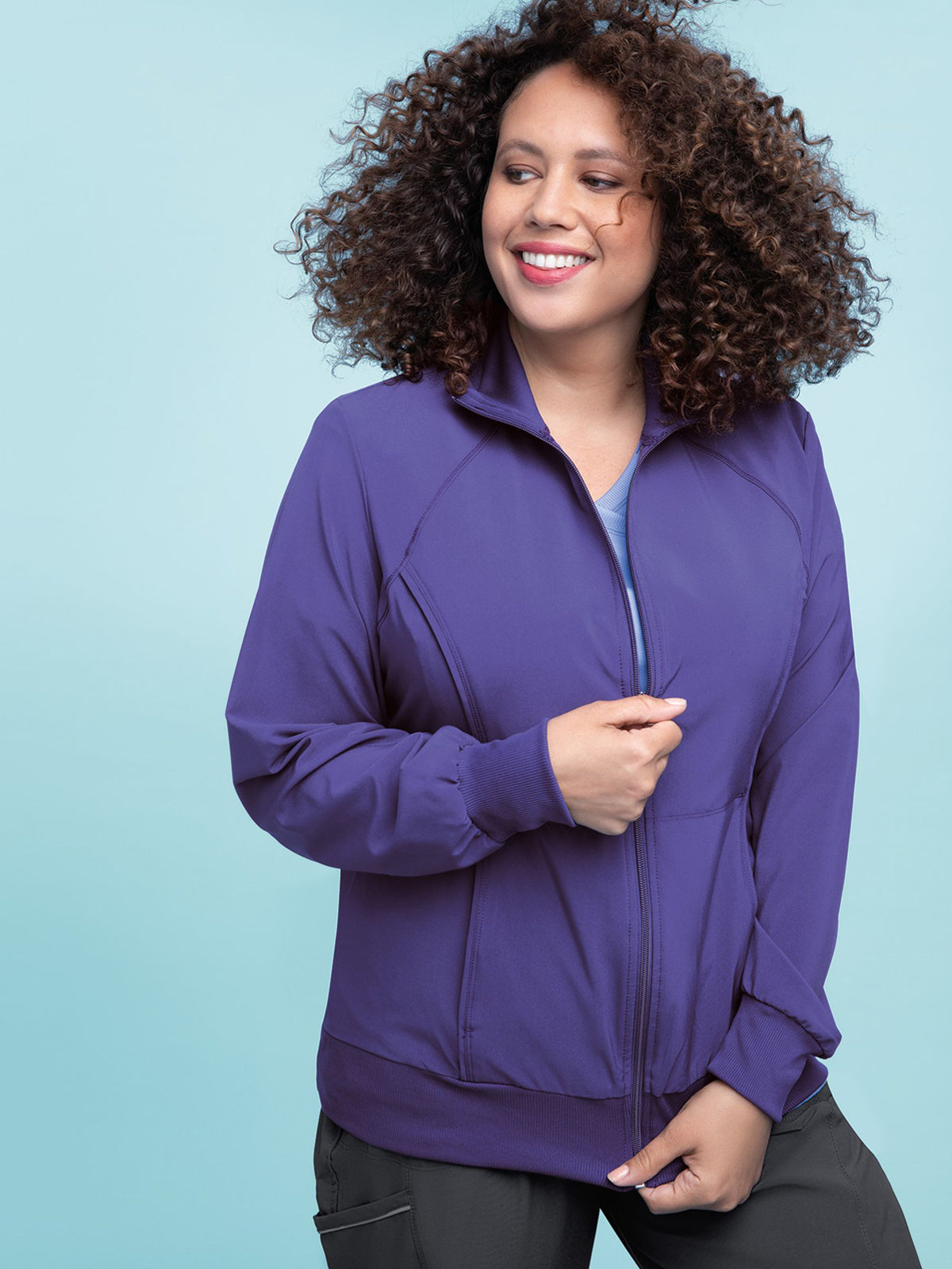 Women's 2-Pocket Contemporary Jacket - 2391A - Grape
