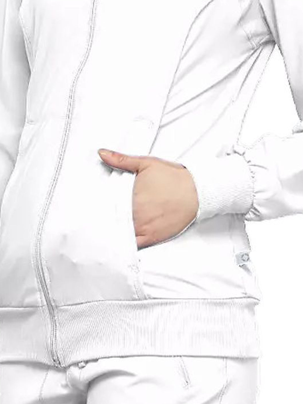 Women's 2-Pocket Contemporary Jacket - 2391A - White