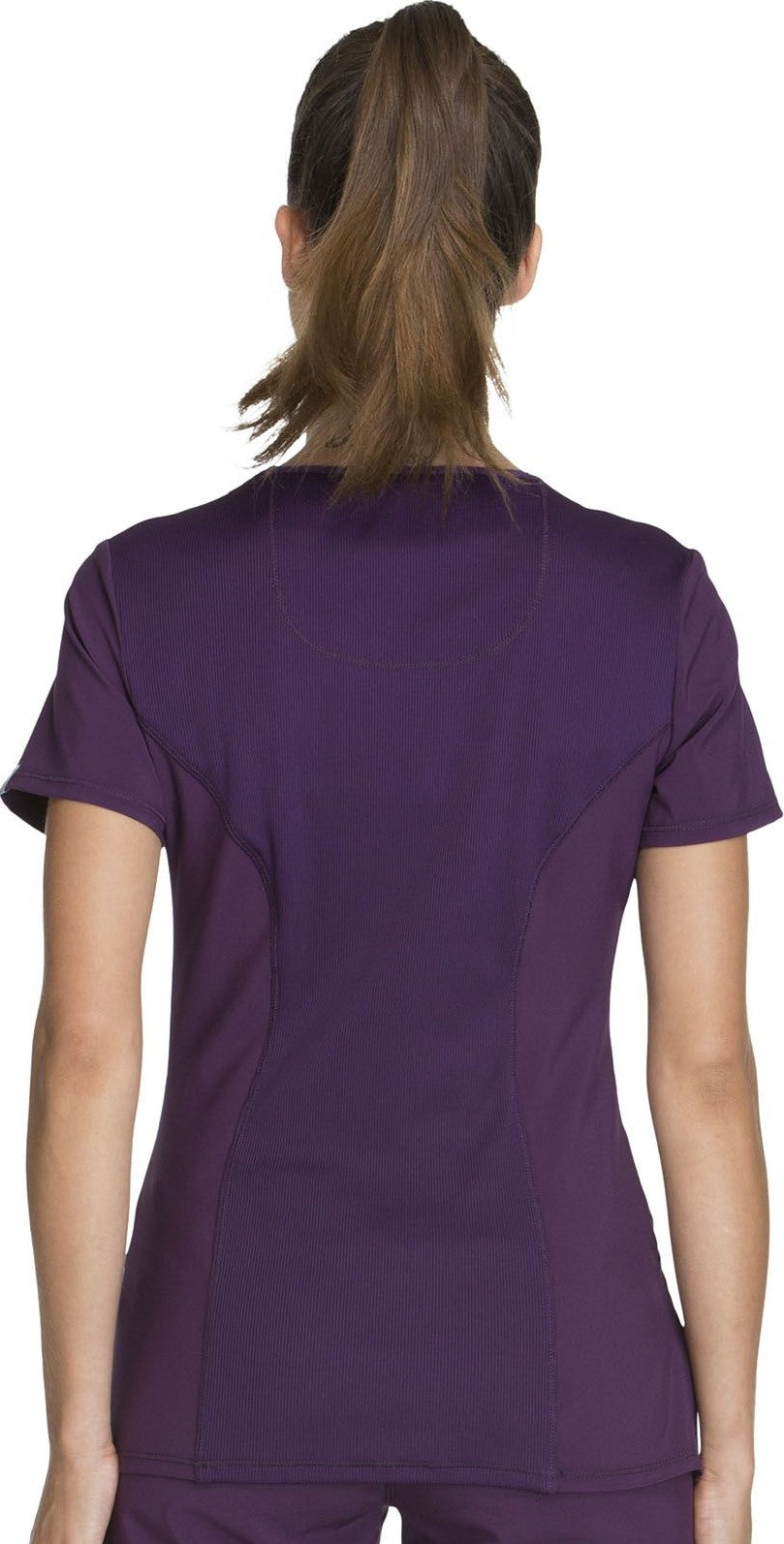 Women's 4-Pocket Mock Wrap Top - 2625A - Eggplant