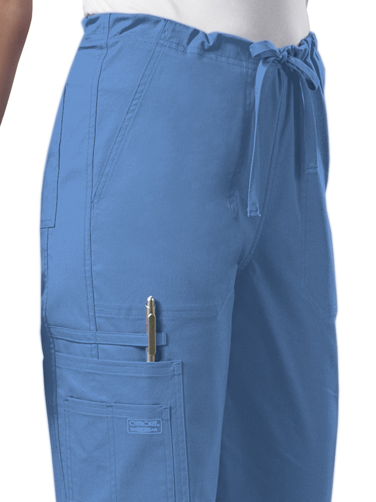 Unisex 5-Pocket Drawstring Cargo Pant - 4043 - Ciel