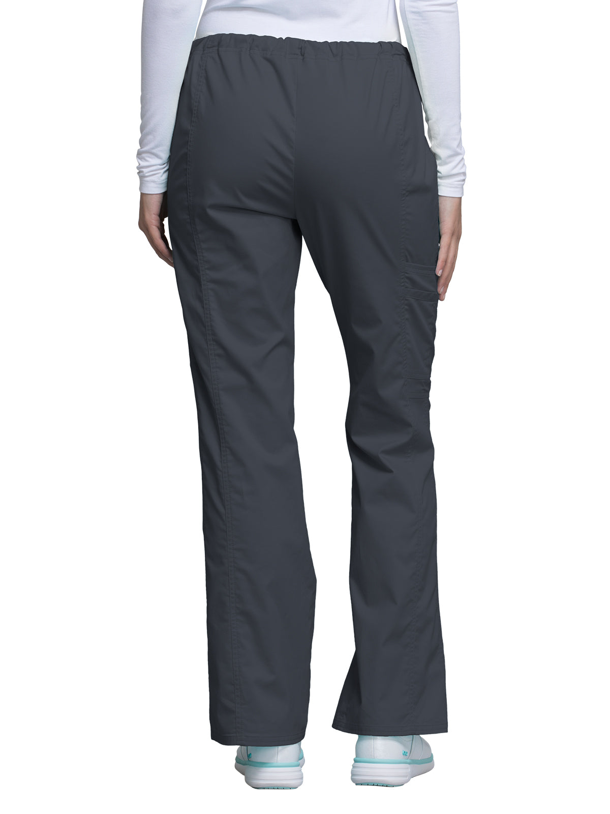 Women's Mid Rise Drawstring Cargo Pant - 4044 - Pewter