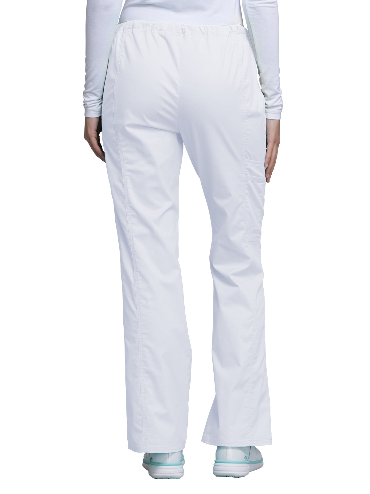 Women's Mid Rise Drawstring Cargo Pant - 4044 - White