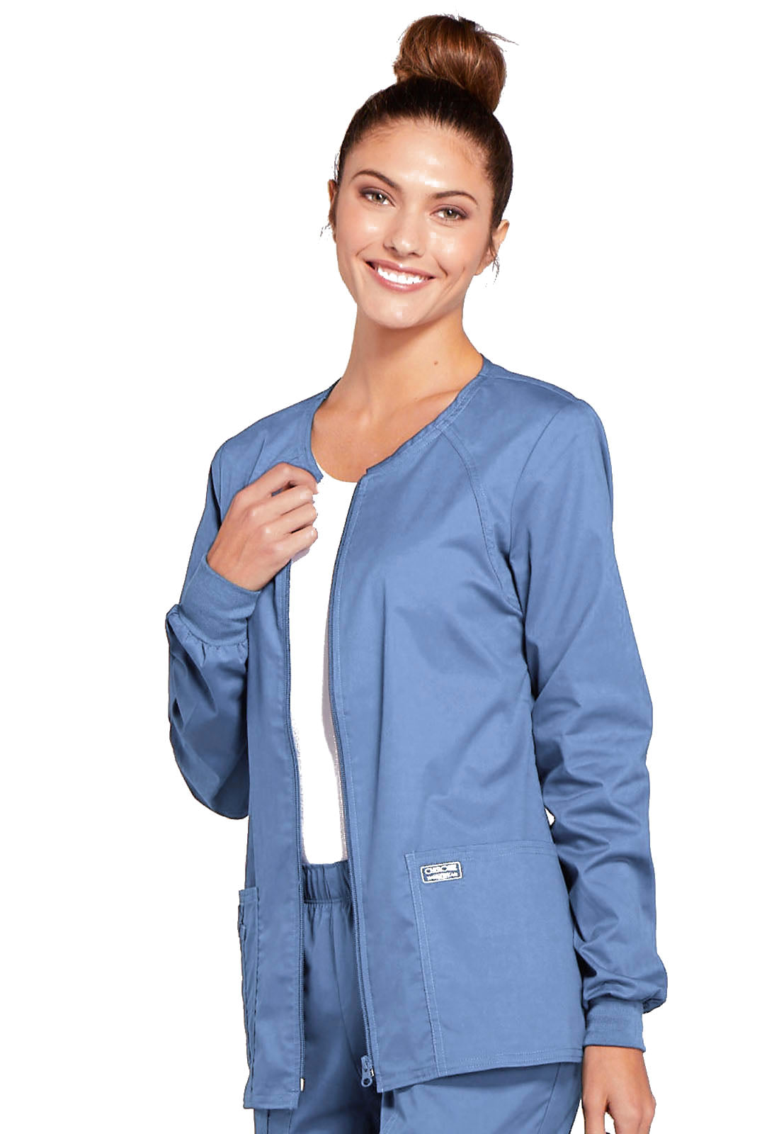 Women's 3-Pocket Zip Front Jacket - 4315 - Ciel