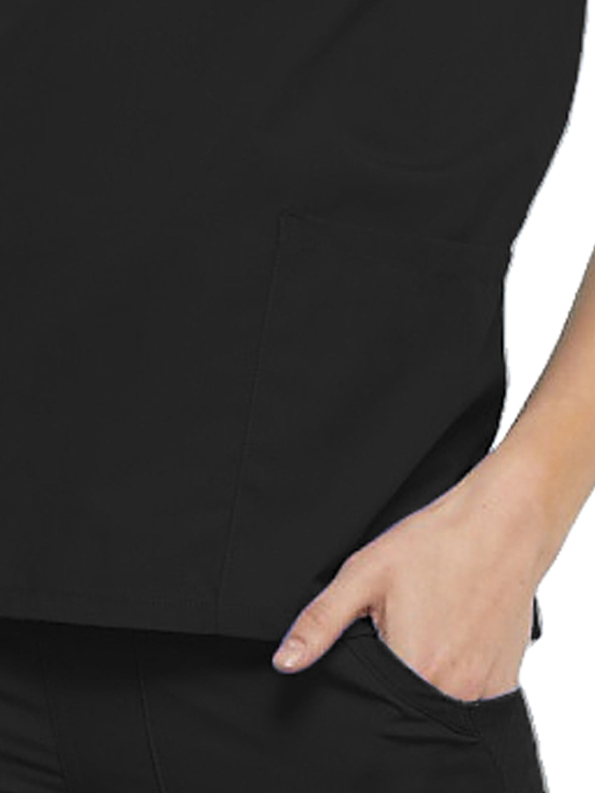 Women's 2-Pocket V-Neck Top - 4700 - Black