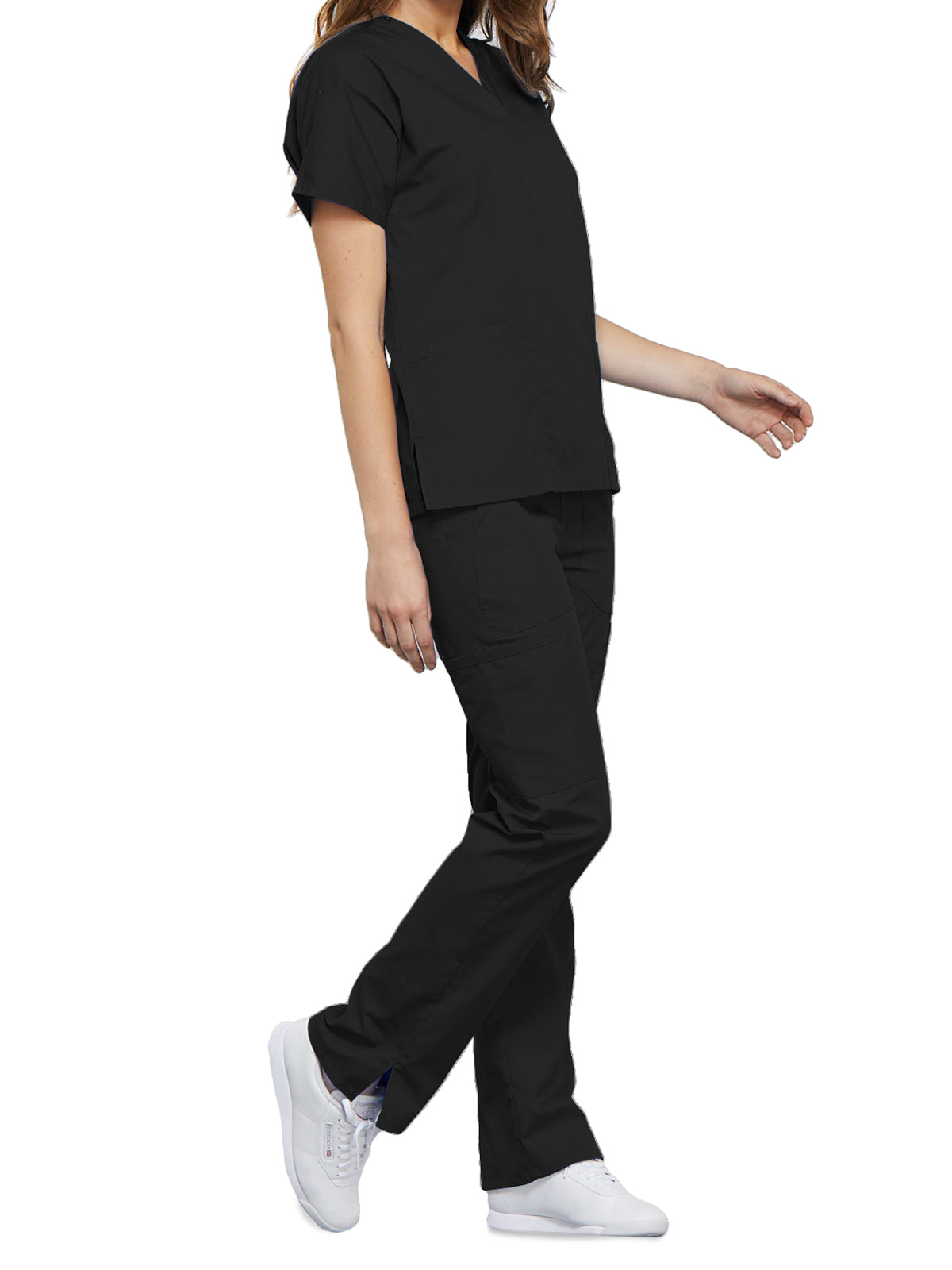 Women's 2-Pocket V-Neck Top - 4700 - Black