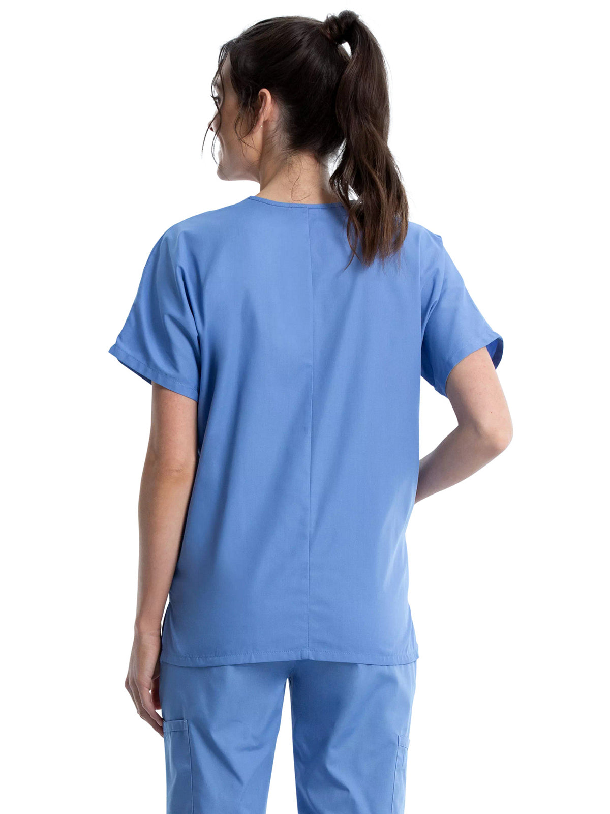 Women's 2-Pocket V-Neck Top - 4700 - Ciel