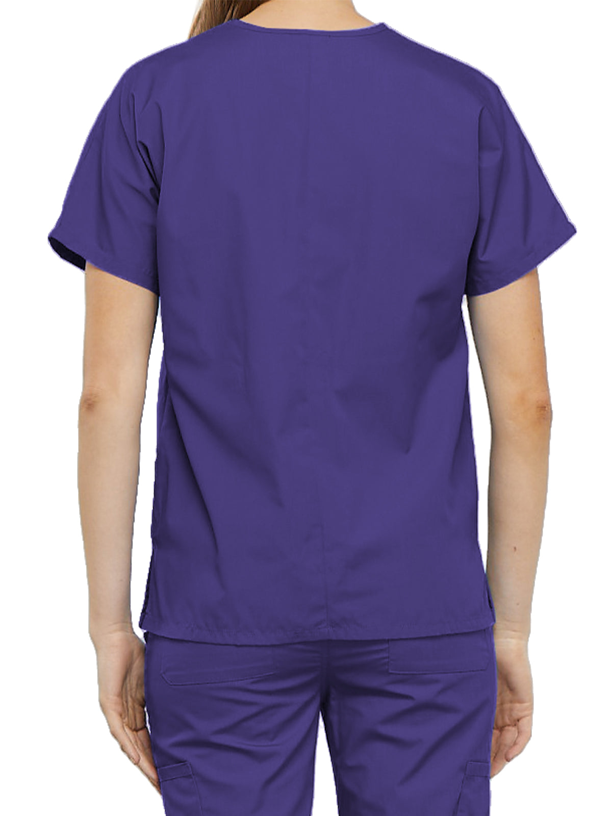 Women's 2-Pocket V-Neck Top - 4700 - Grape