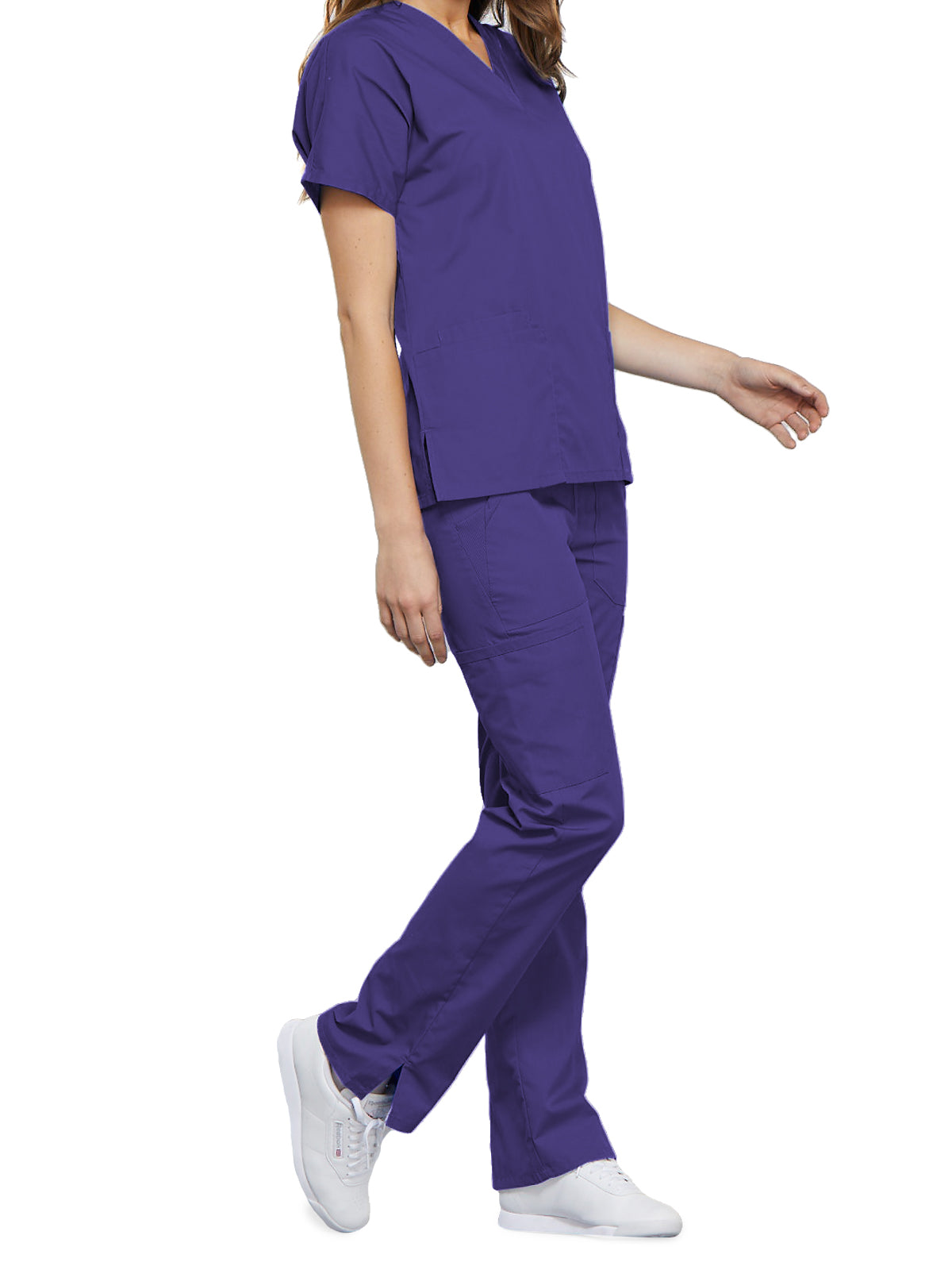 Women's 2-Pocket V-Neck Top - 4700 - Grape