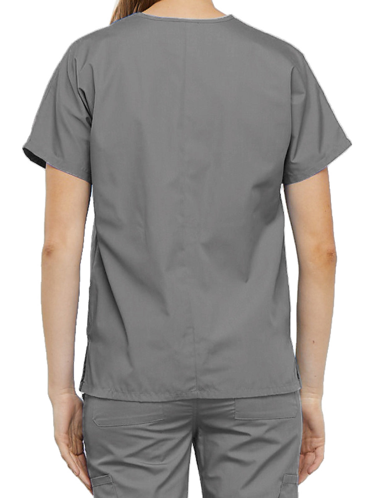 Women's 2-Pocket V-Neck Top - 4700 - Grey