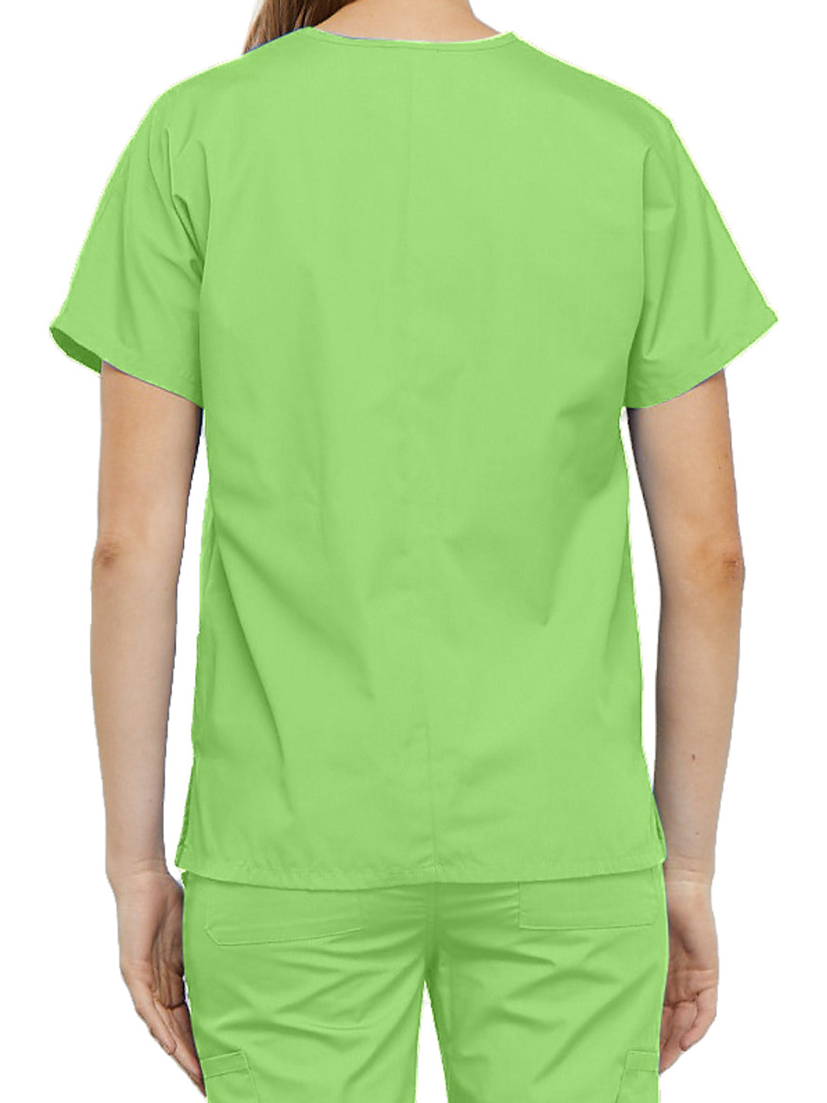 Women's 2-Pocket V-Neck Top - 4700 - Lime Green