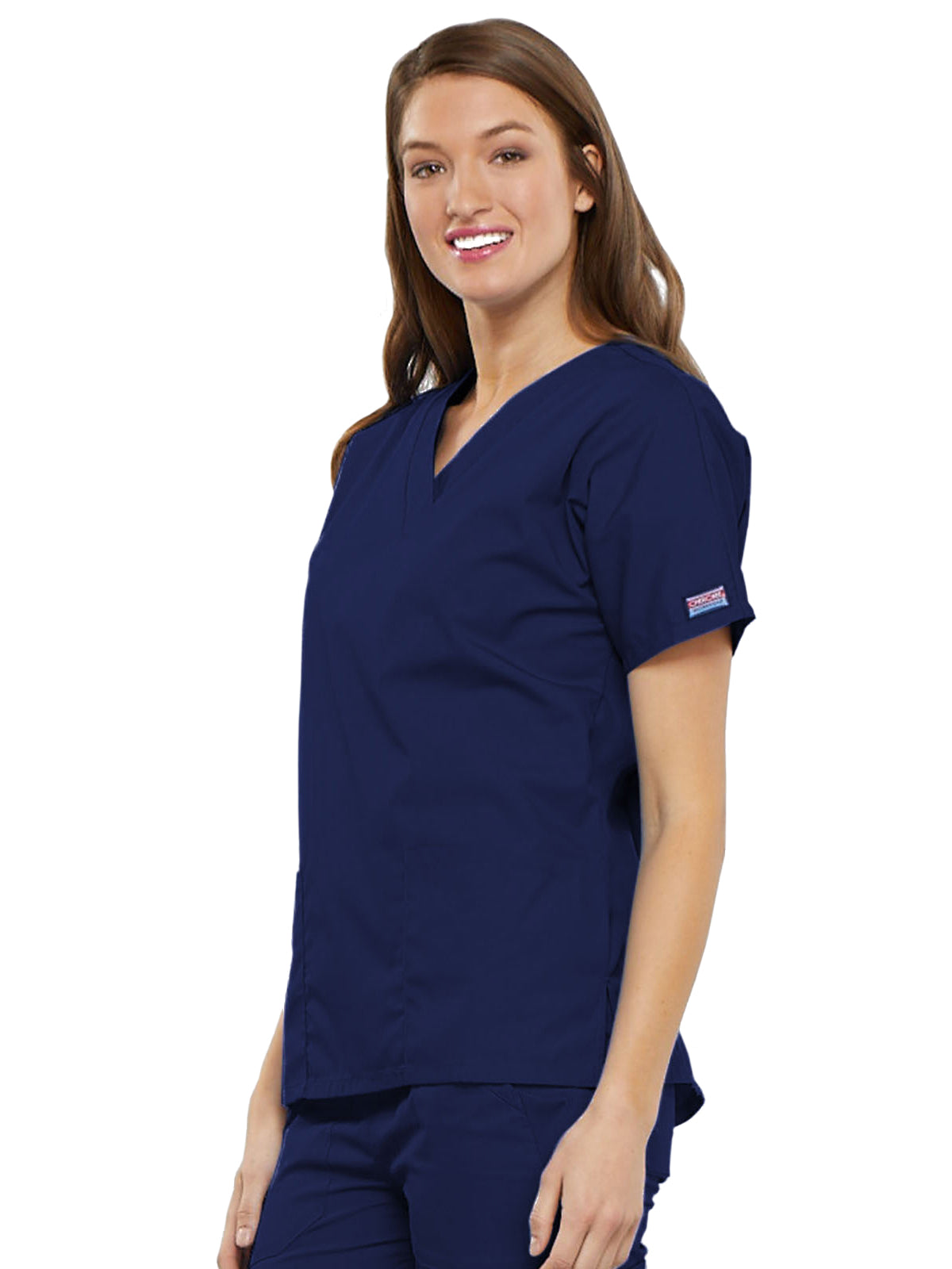 Women's 2-Pocket V-Neck Top - 4700 - Navy