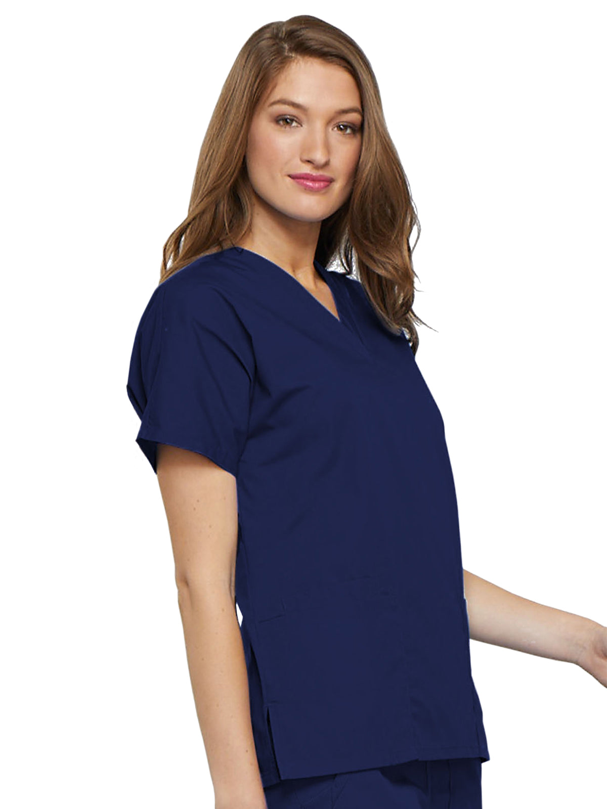 Women's 2-Pocket V-Neck Top - 4700 - Navy