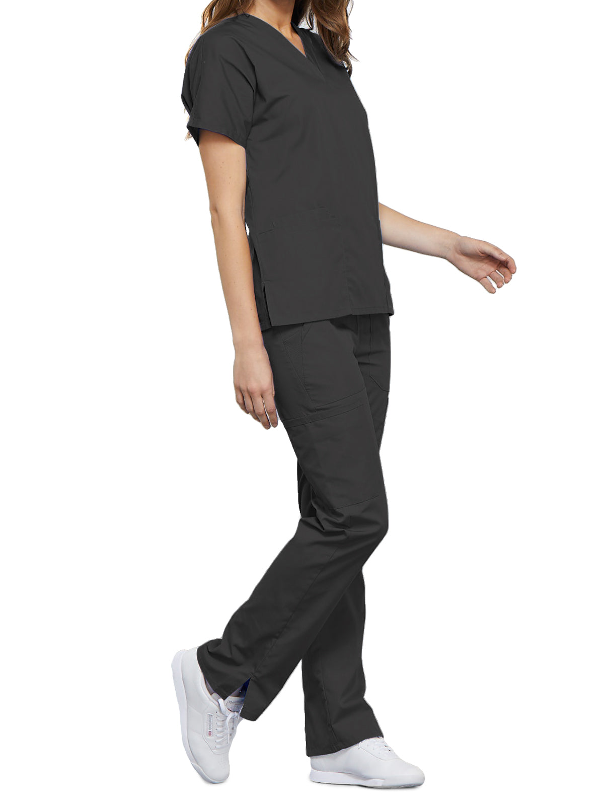 Women's 2-Pocket V-Neck Top - 4700 - Pewter
