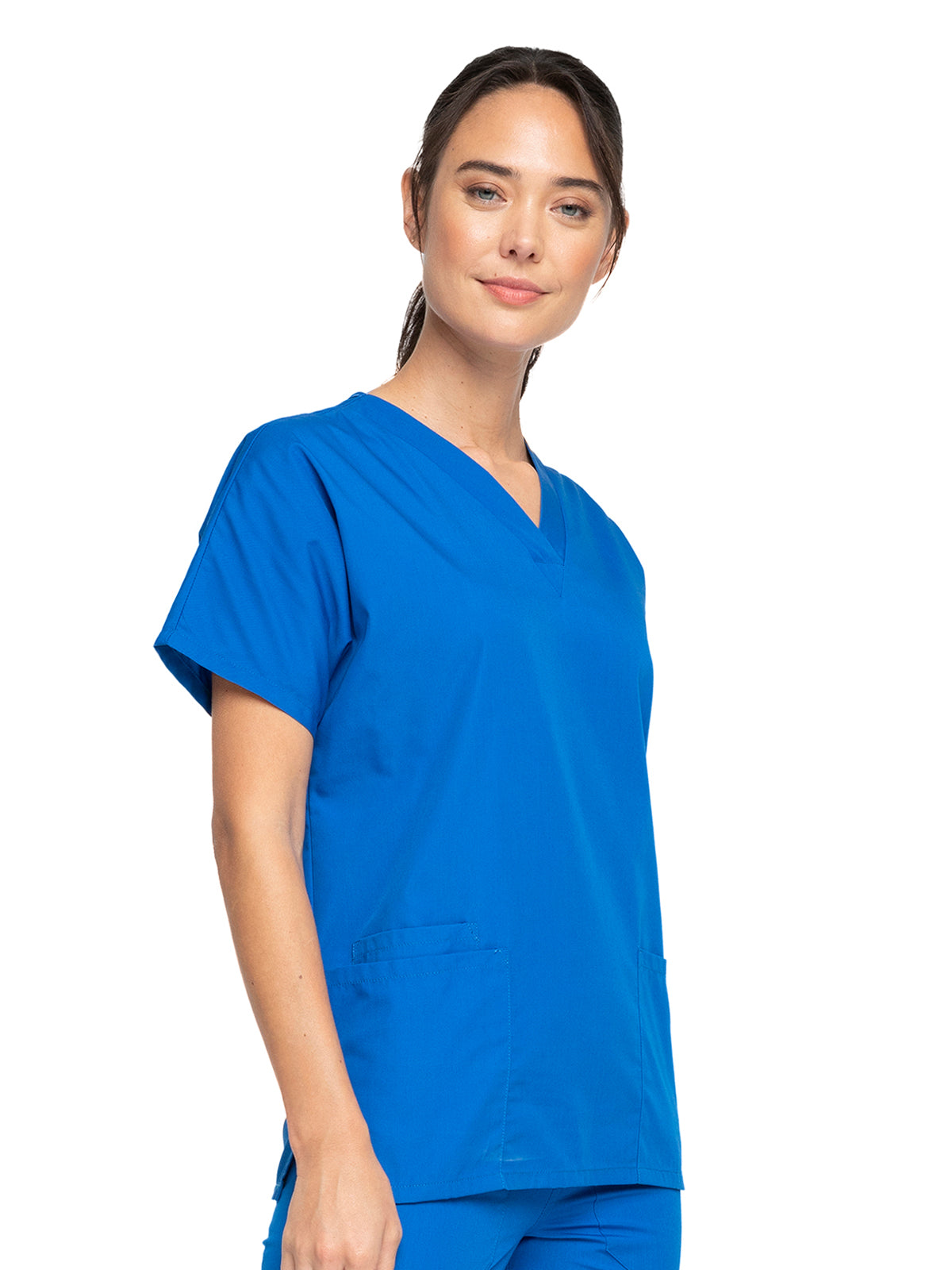 Women's 2-Pocket V-Neck Top - 4700 - Royal