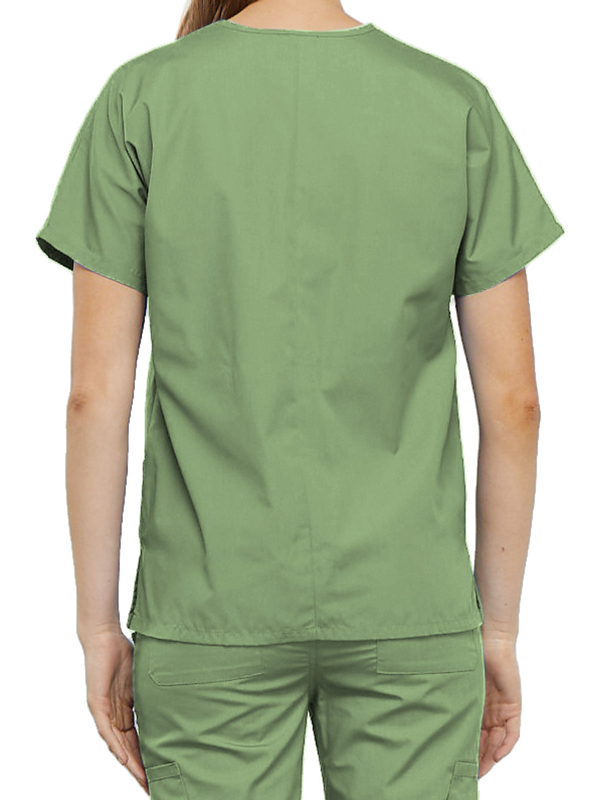 Women's 2-Pocket V-Neck Top - 4700 - Sage Green