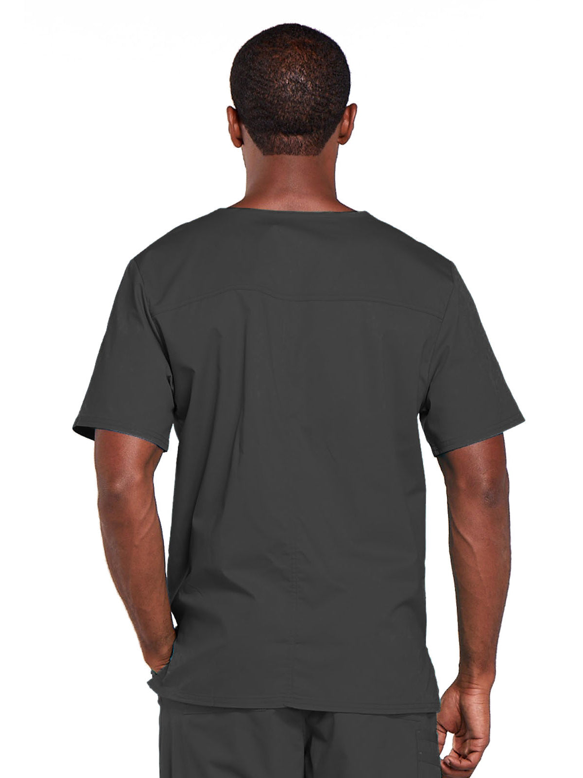 Unisex 2-Pocket V-Neck Top - 4725 - Pewter