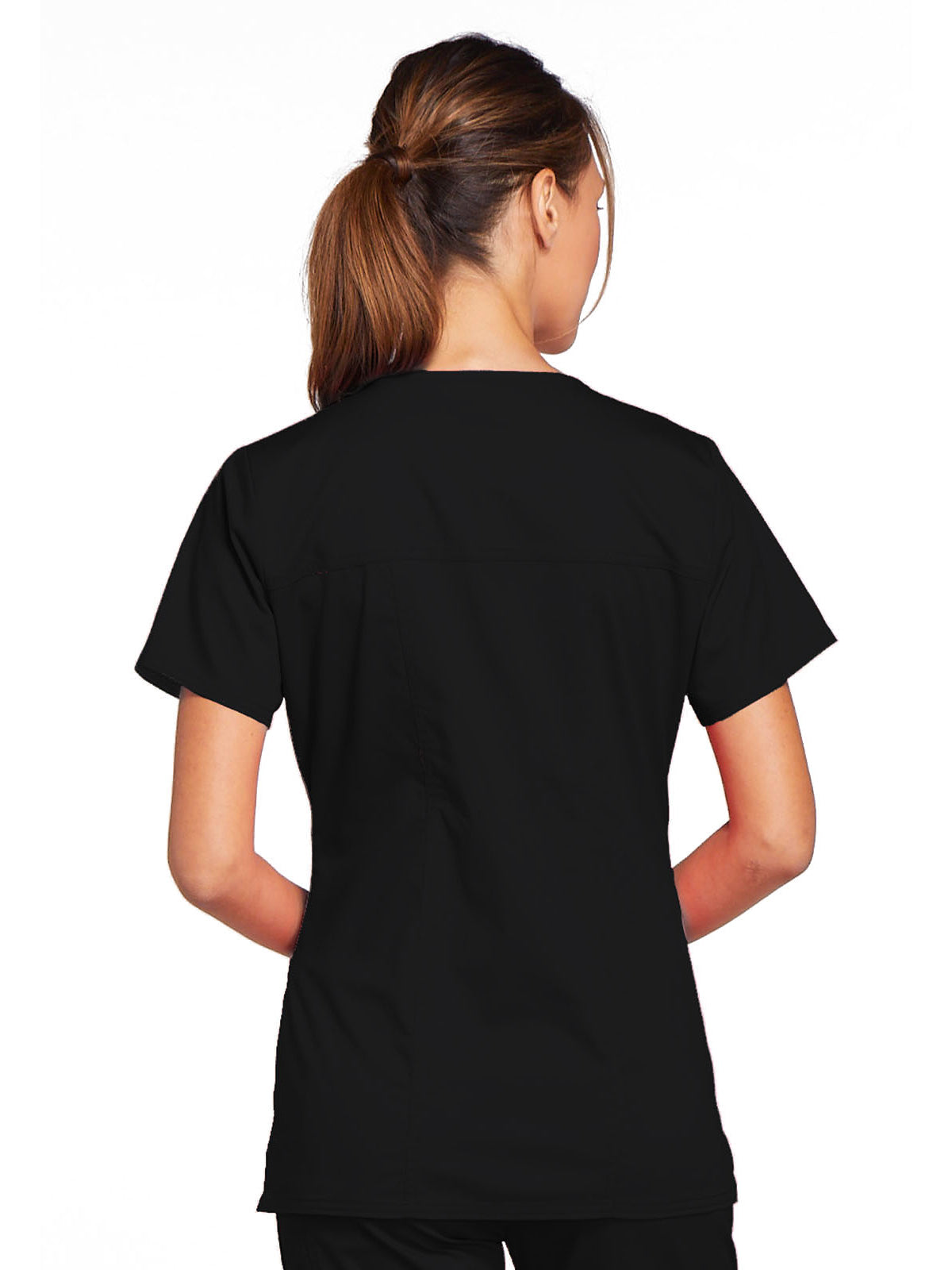 Women's 3-Pocket V-Neck Top - 4727 - Black