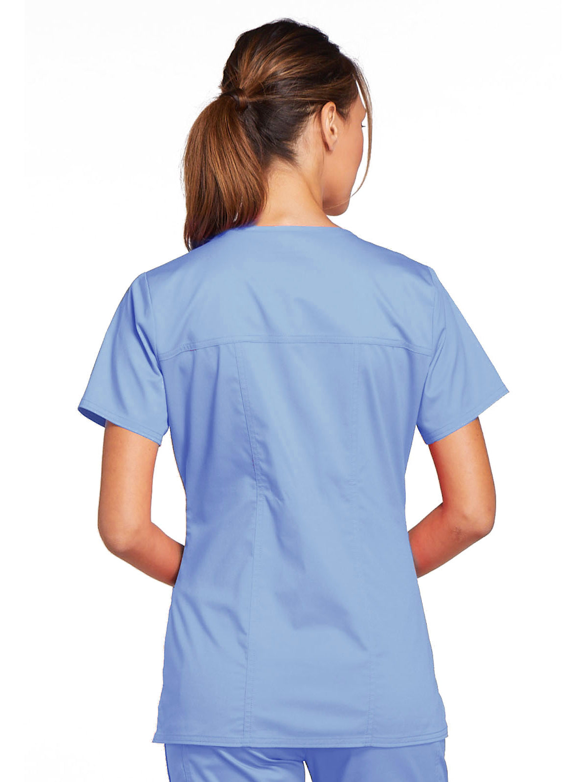 Women's 3-Pocket V-Neck Top - 4727 - Ciel