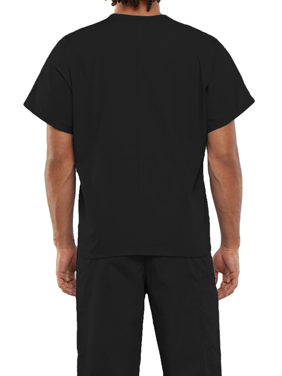 Unisex 1-Pocket V-Neck Top - 4777 - Black