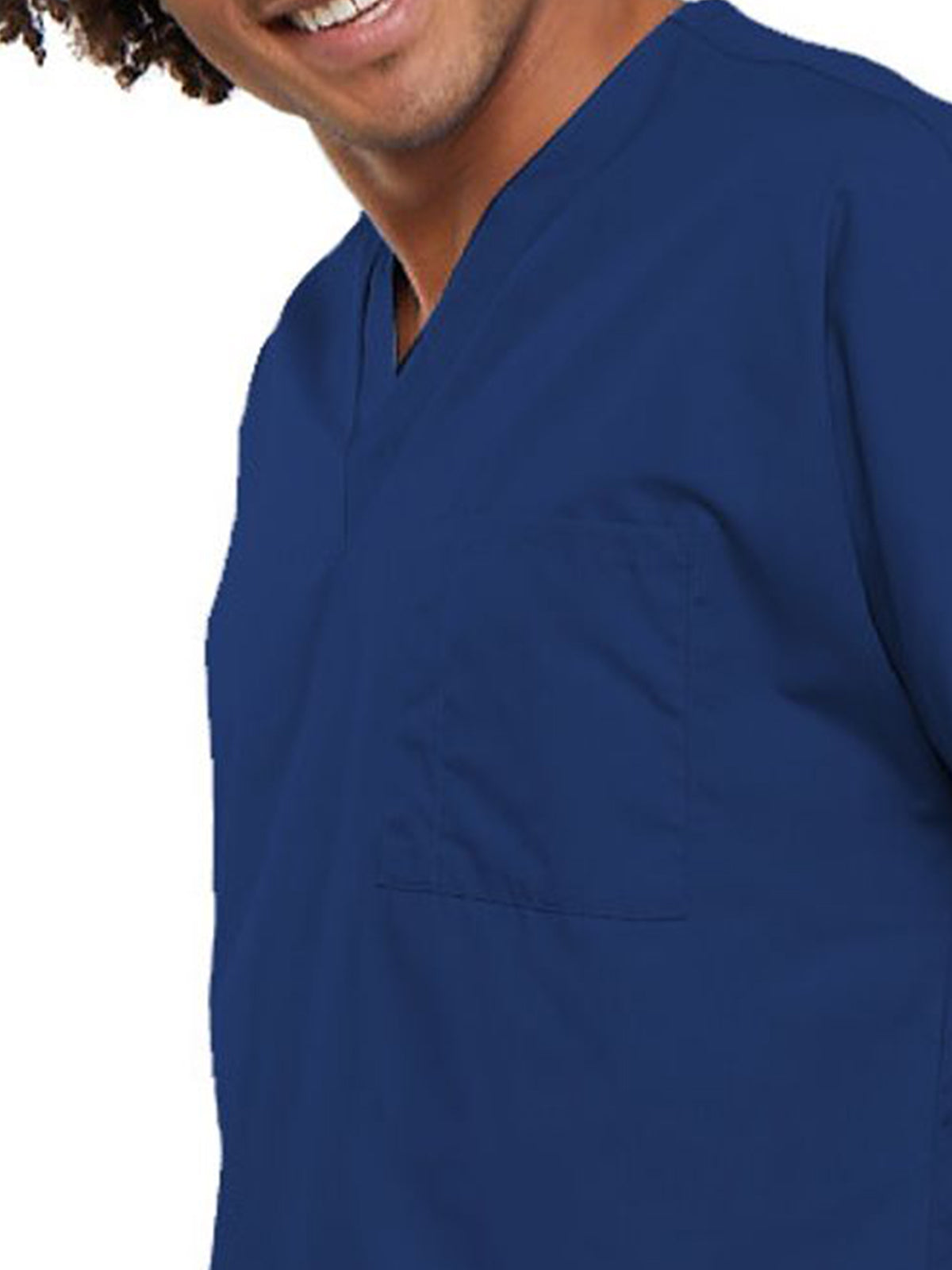 Unisex 1-Pocket V-Neck Top - 4777 - Galaxy Blue
