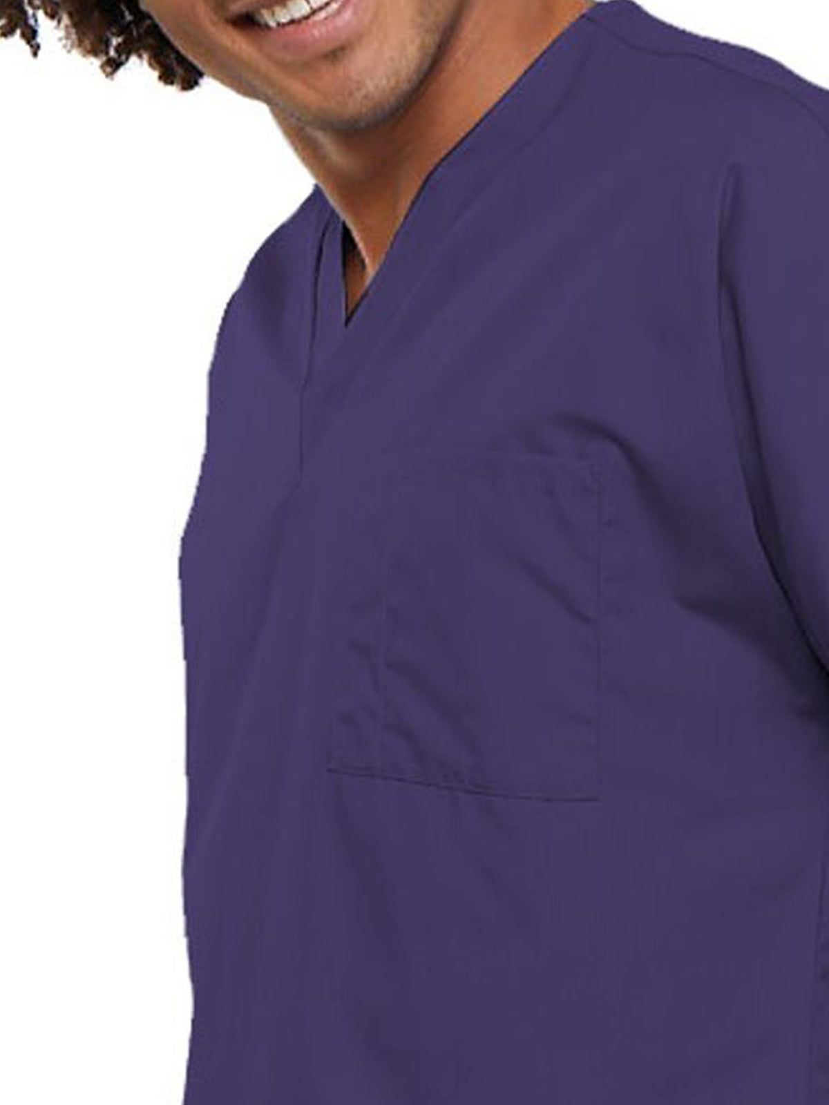Unisex 1-Pocket V-Neck Top - 4777 - Grape