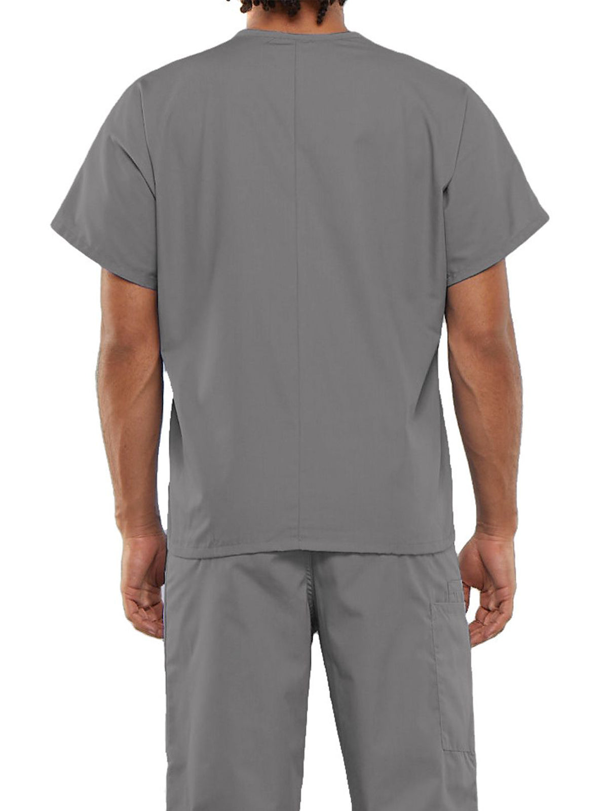 Unisex 1-Pocket V-Neck Top - 4777 - Grey