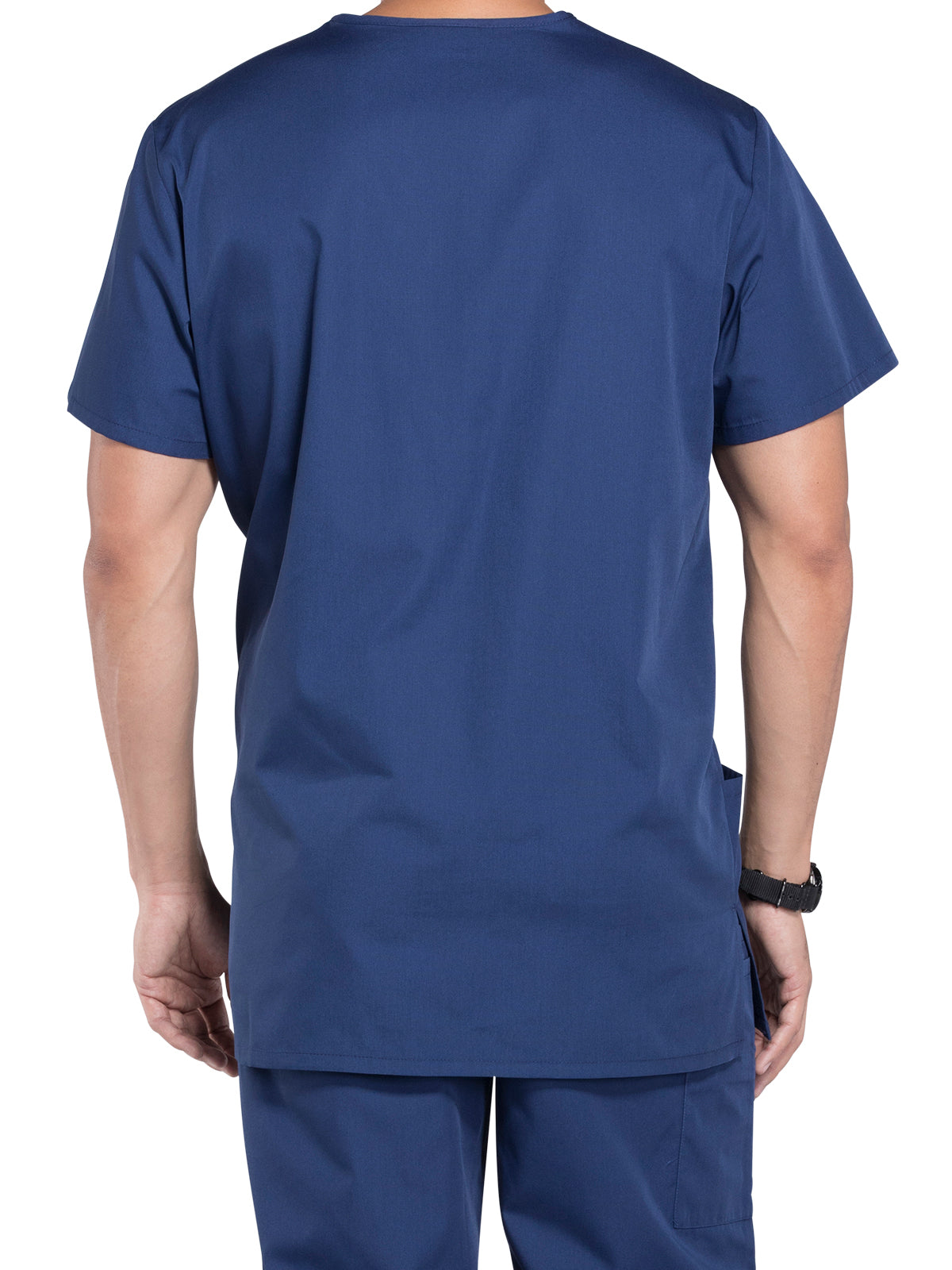 Unisex 3-Pocket V-Neck Top - 4876 - Navy
