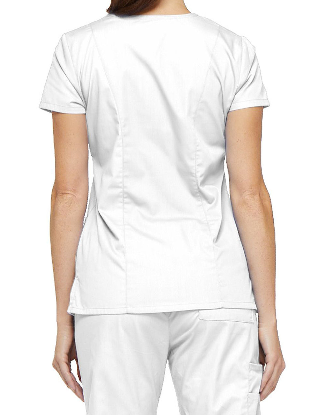 Women's 6-Pocket V-Neck Top - 85906 - White