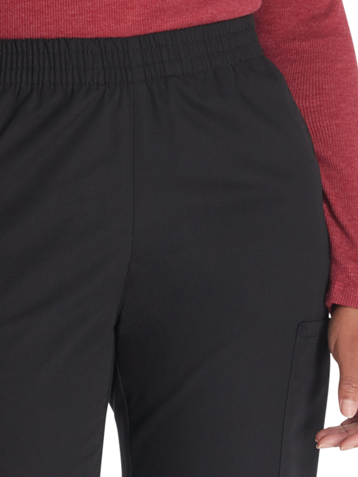 Women's Natural Rise Tapered Leg Pull-On Pant - 86106 - Black