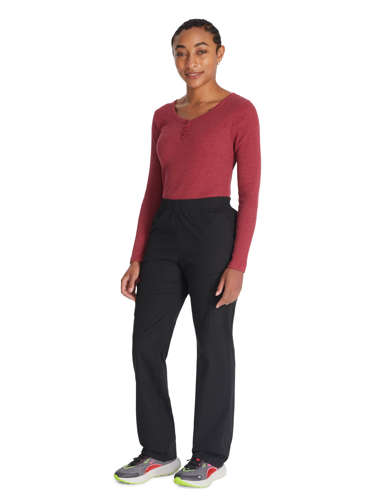 Women's Natural Rise Tapered Leg Pull-On Pant - 86106 - Black