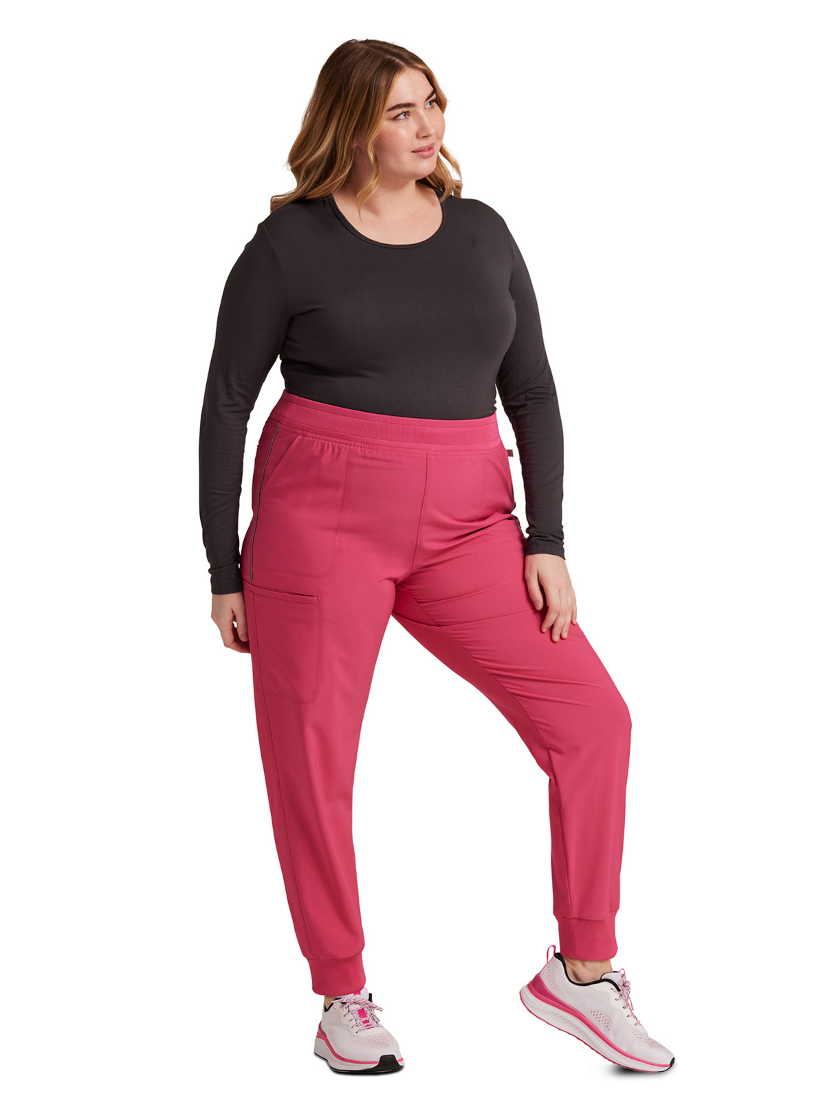 Women's Mid Rise Jogger - CK080A - Carmine Pink